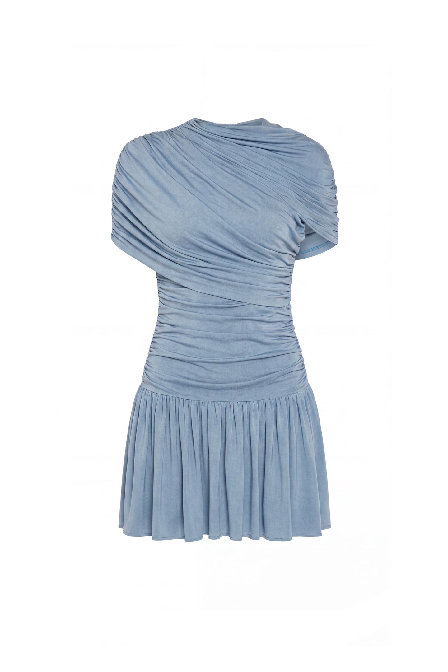 Amanda Uprichard Shayna Dress in Normandy - shown on invisible mannequin