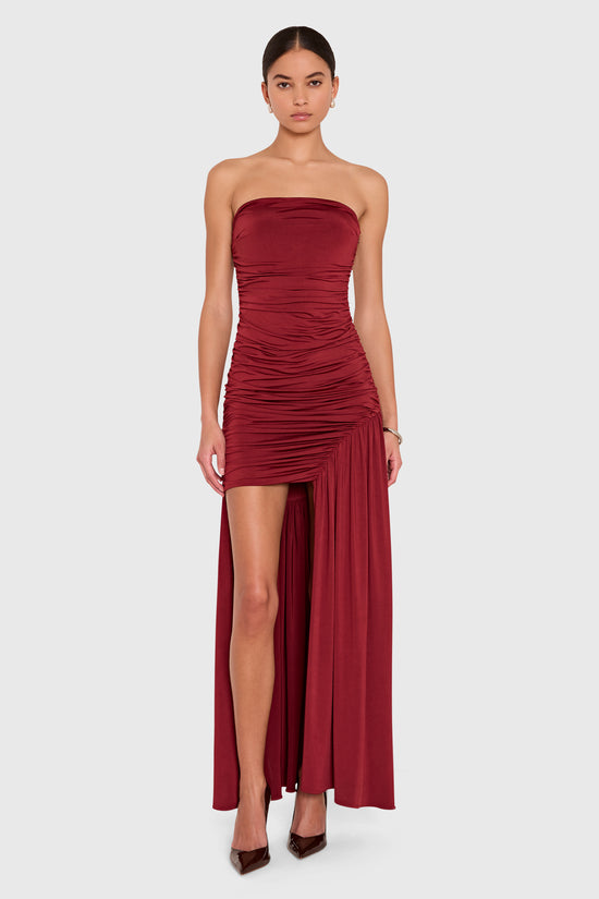 Amanda Uprichard Katya Dress in Sequoia - front view