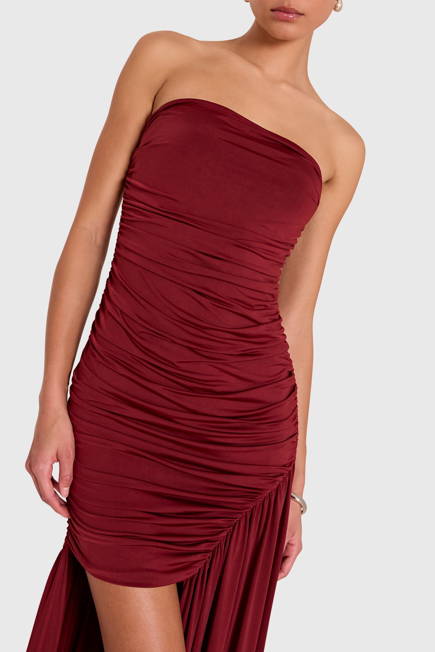 Amanda Uprichard Katya Dress in Sequoia - detail view