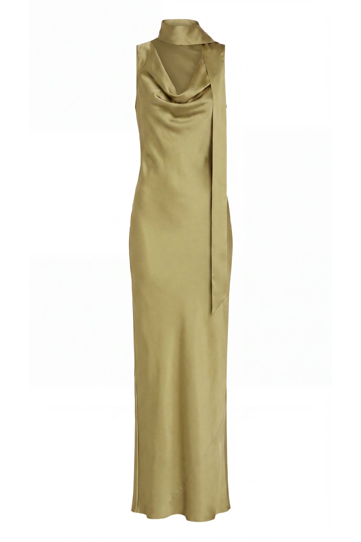 Amanda Uprichard Paula Maxi Dress in Vert - shown on invisible mannequin