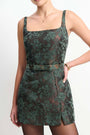 Rhonda Romper in Green Jacquard View 3