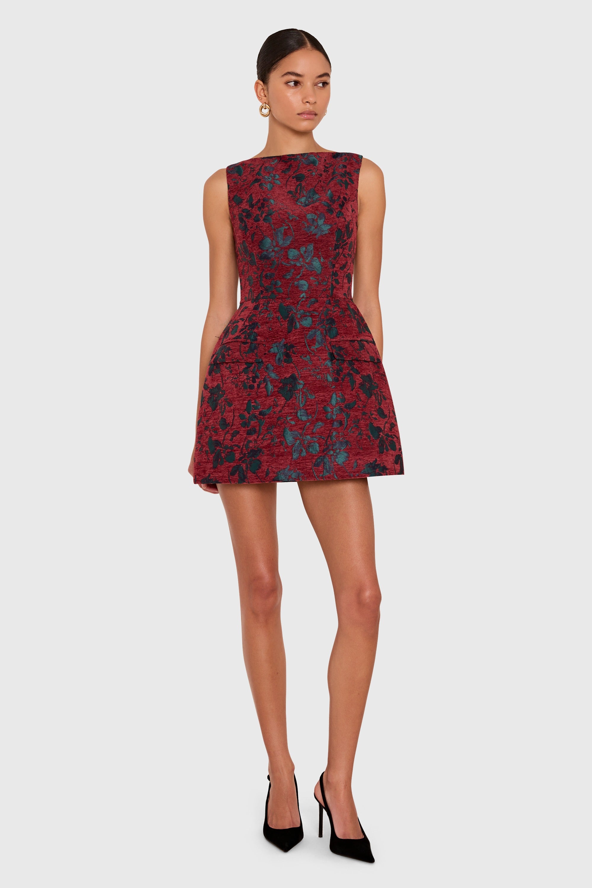 Banco Dress in Rosette Jacquard view 5