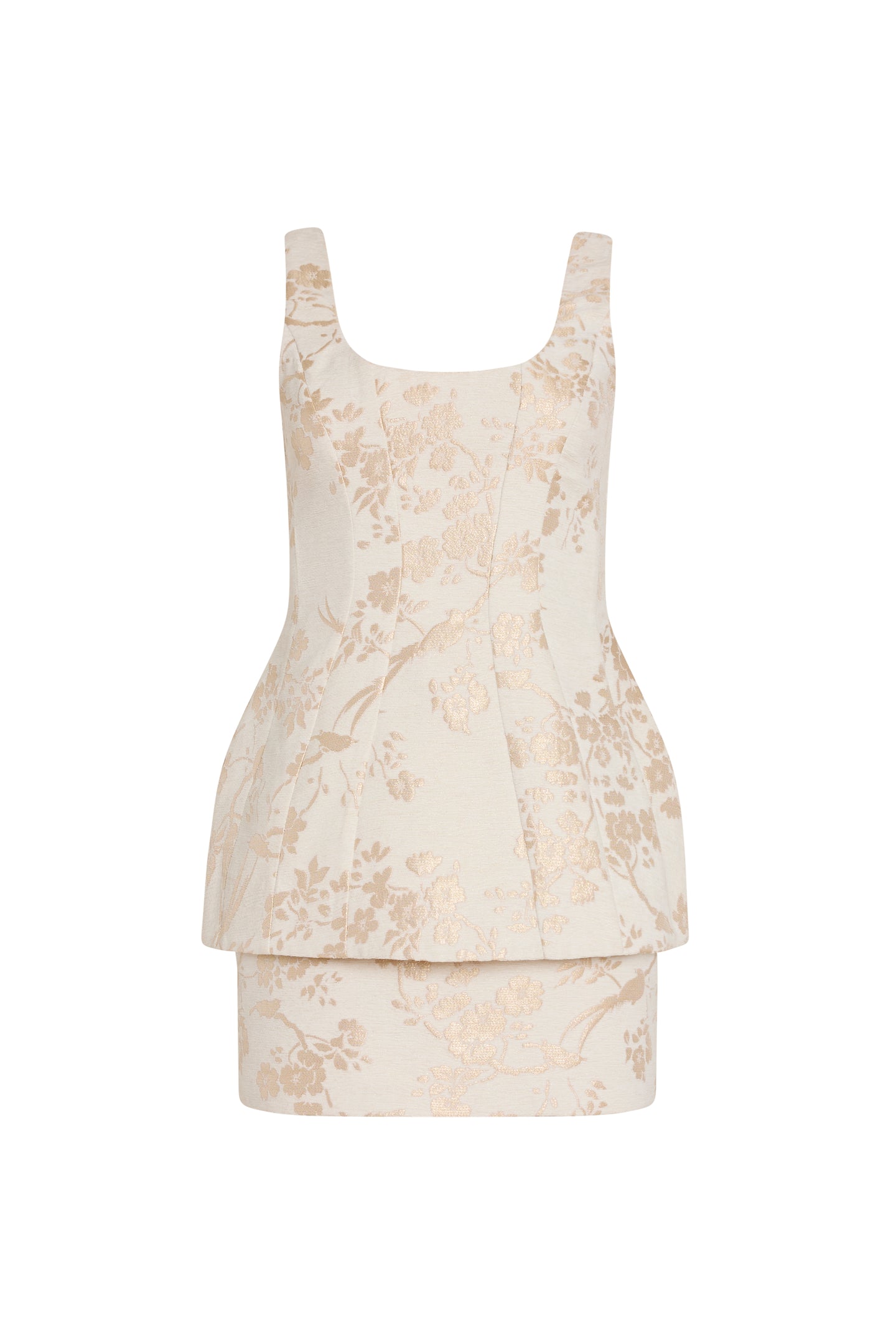 Empire Dress in Jacquard | Jacquard Mini Dress - Amanda Uprichard Empire Dress in Jacquard | Jacquard Mini Dress - Amanda Uprichard