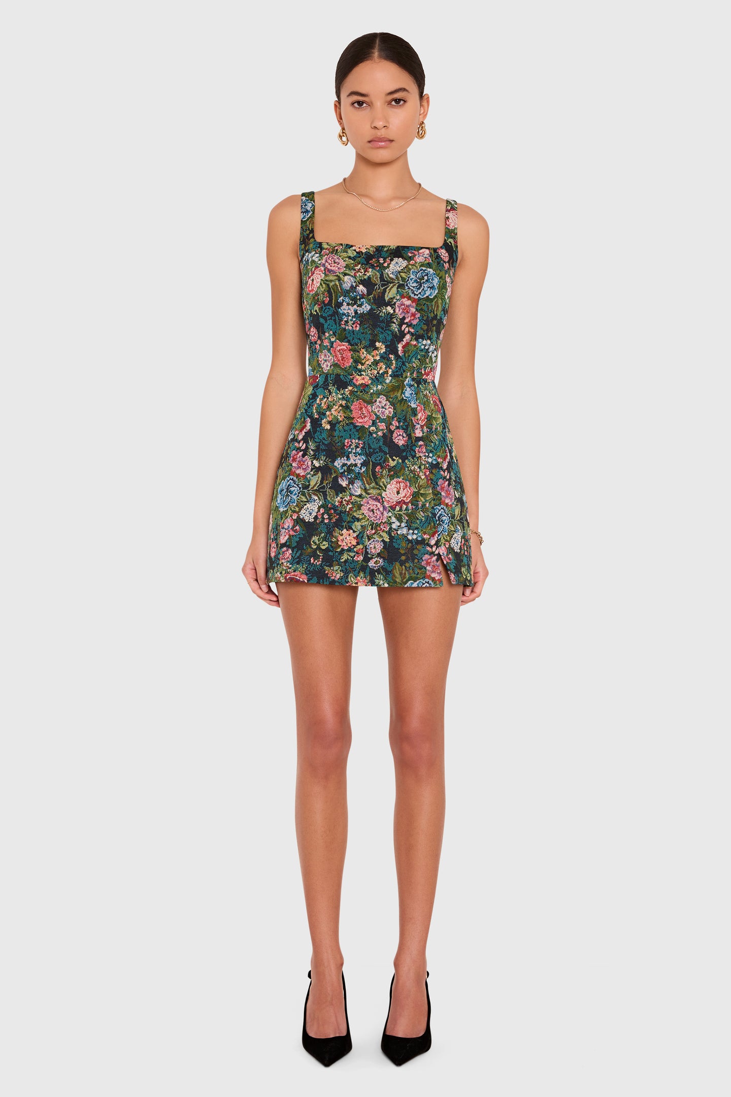 Amanda Uprichard Rhonda Romper in Antoinette - front view