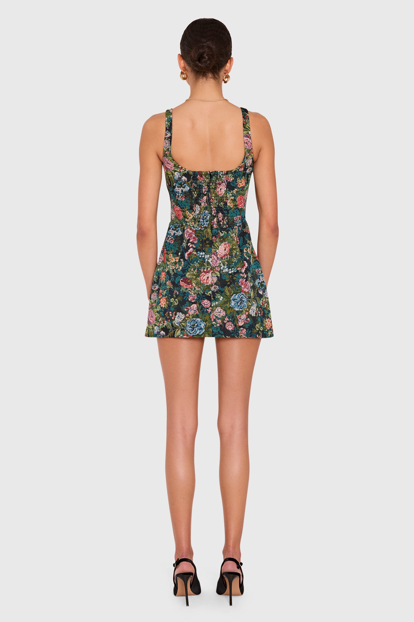 Amanda Uprichard Rhonda Romper in Antoinette - back view