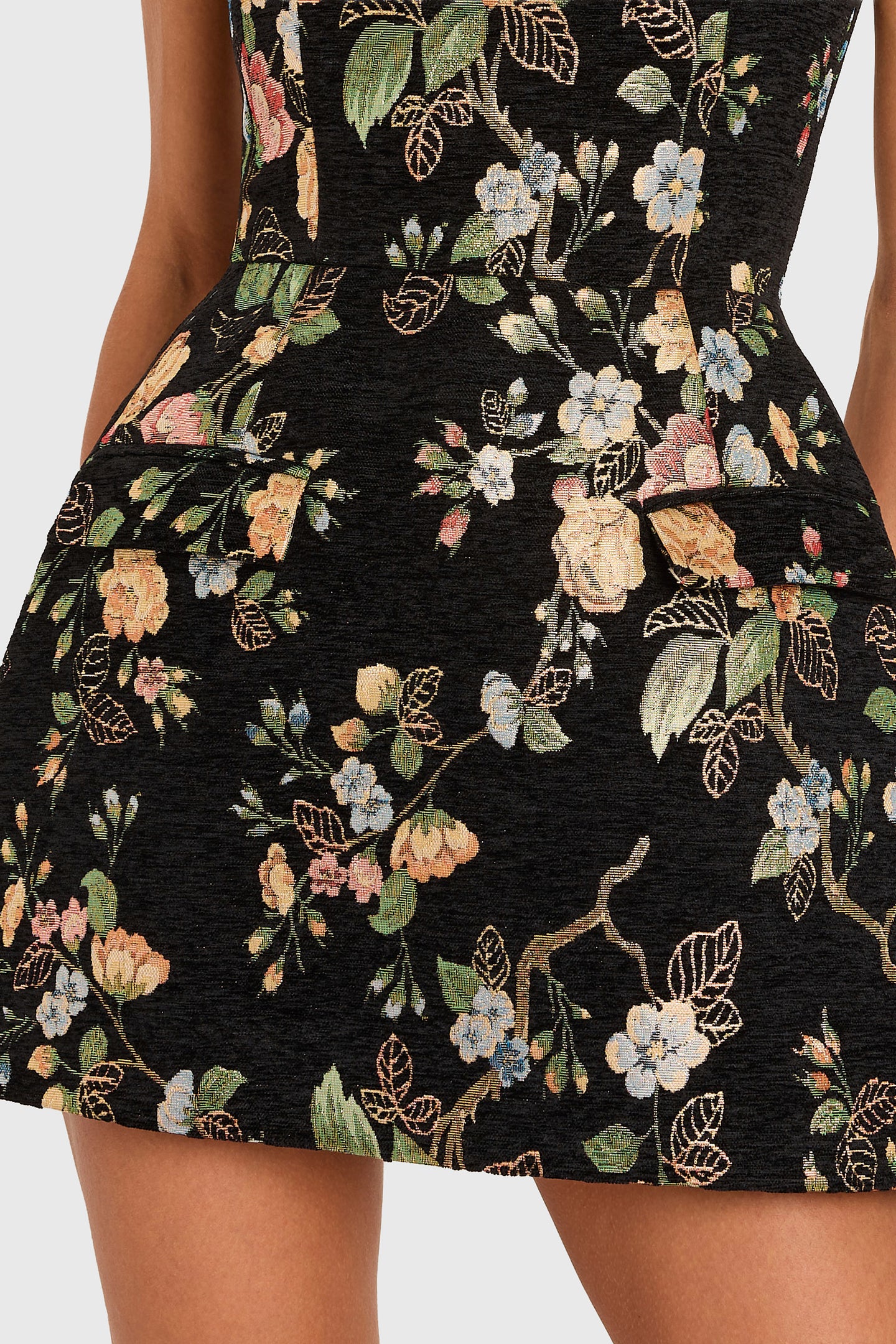 Bethany Romper in Tapestry Jacquard | Skort Romper - Amanda Uprichard Bethany Romper in Tapestry Jacquard | Skort Romper - Amanda Uprichard