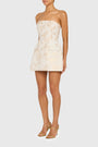 Strapless Bethany Romper in Cecile Jacquard View 2