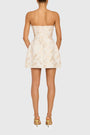 Strapless Bethany Romper in Cecile Jacquard View 3