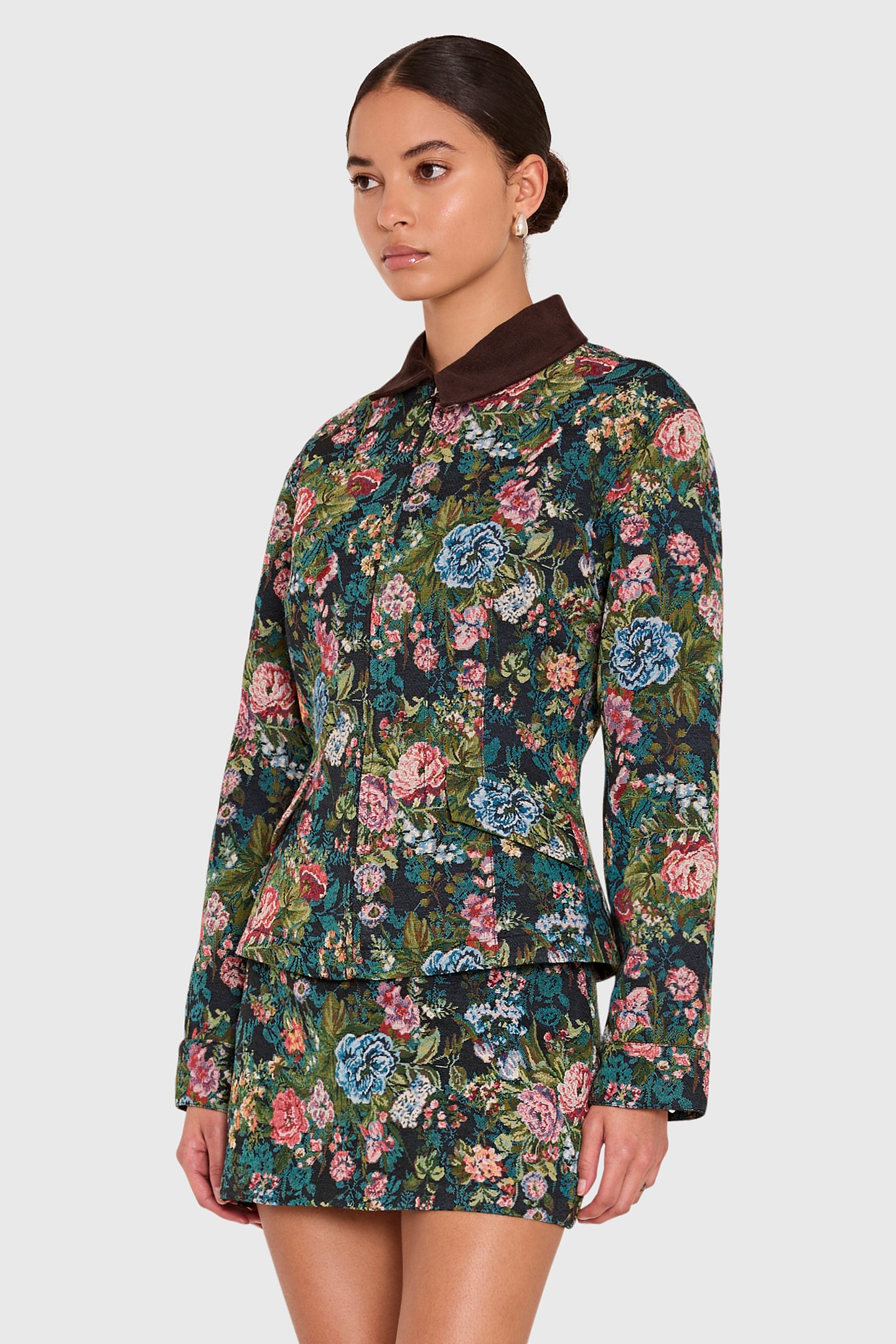 Amanda Uprichard Jalen Jacket in Antoinette - side view