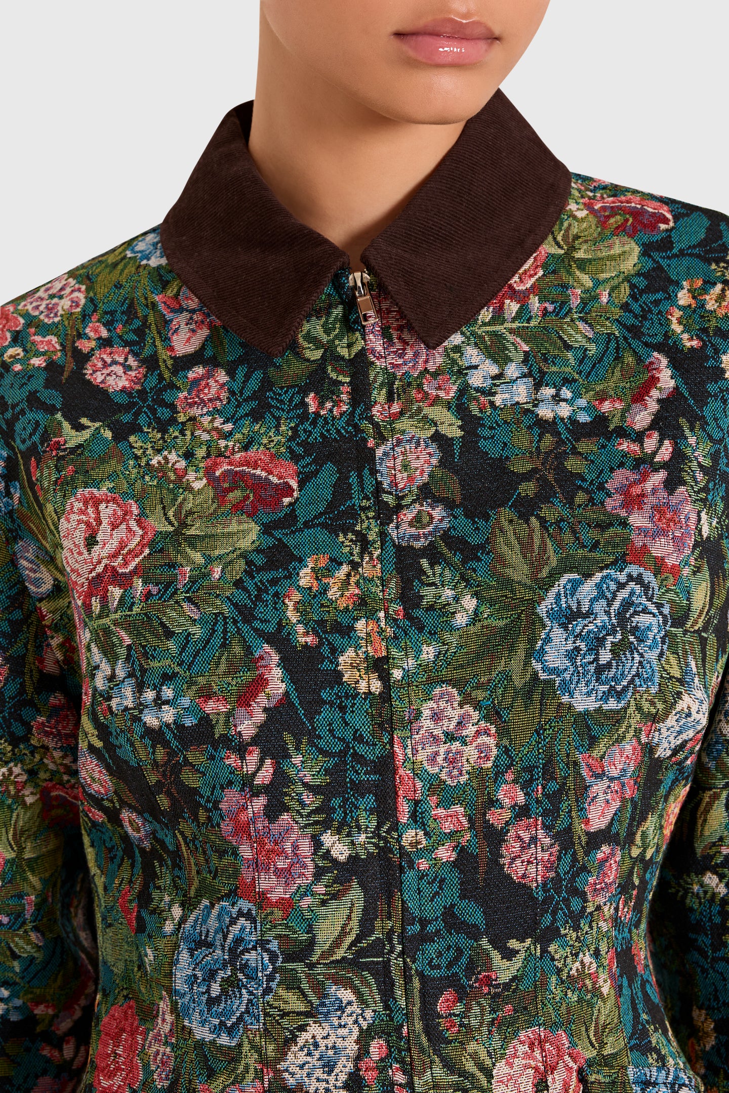 Amanda Uprichard Jalen Jacket in Antoinette - detail view