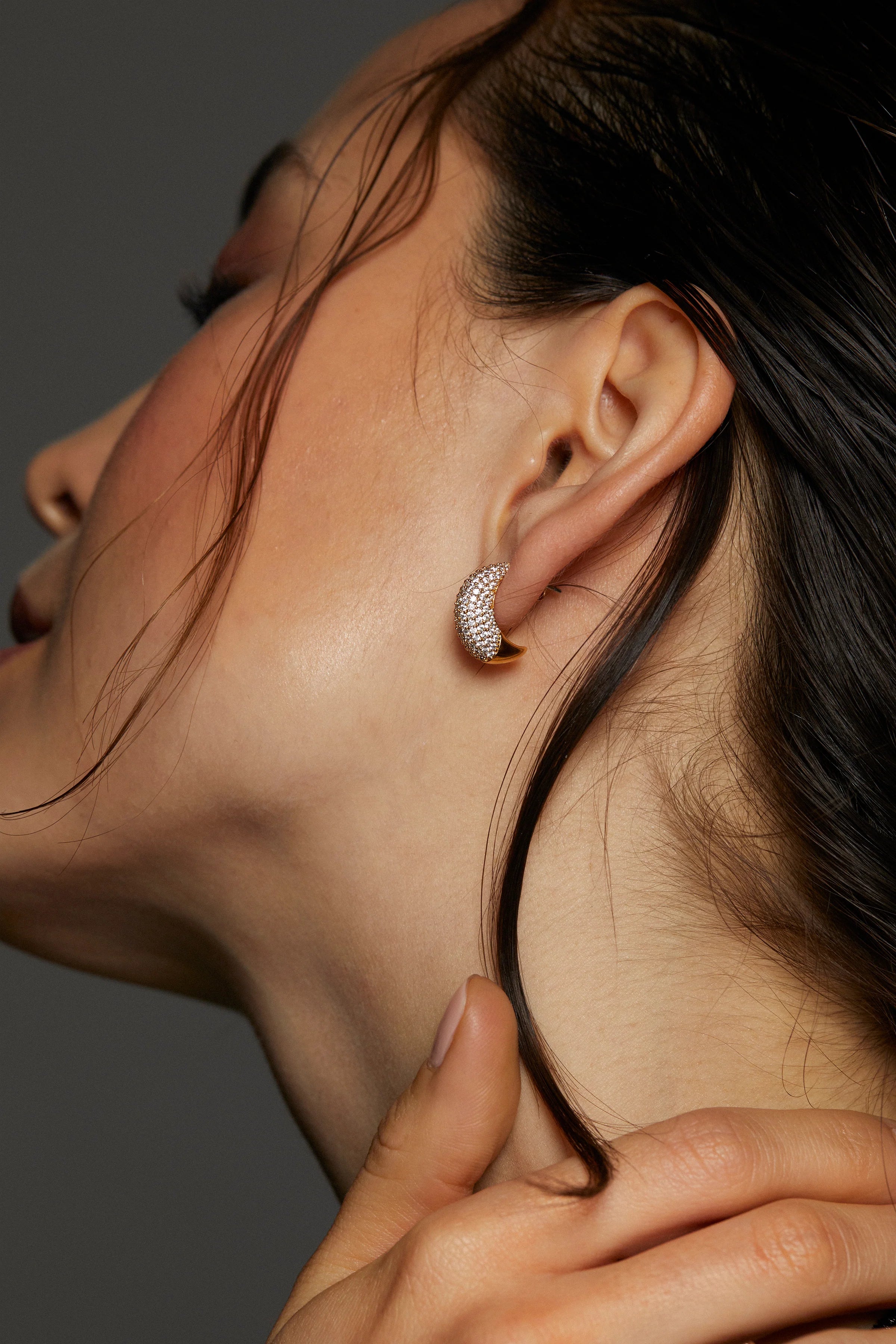 Alma Dome Hoop Earrings view 1