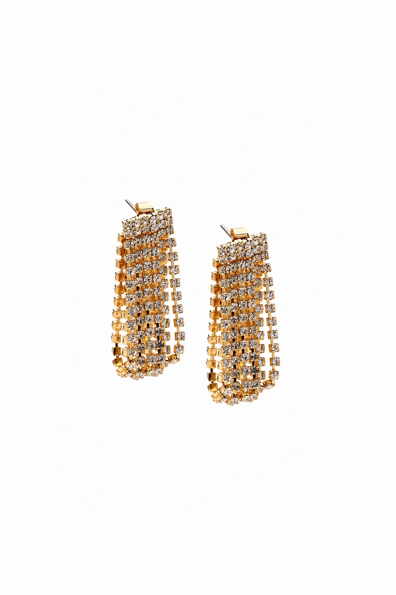 Crystal Loop Around Earrings view 1
