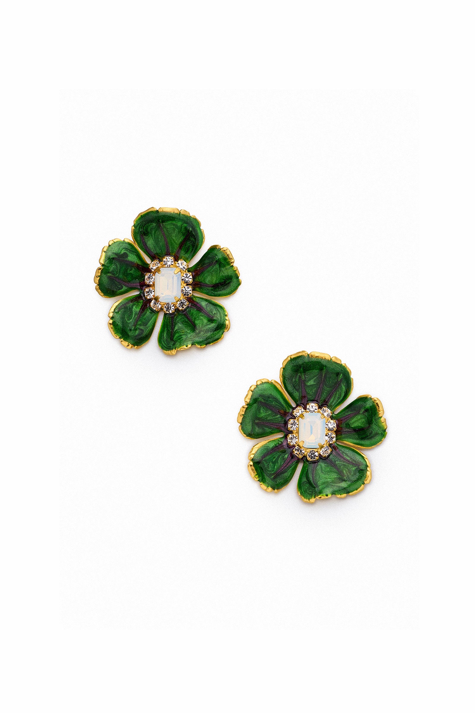 Jade Flora Earrings view 1