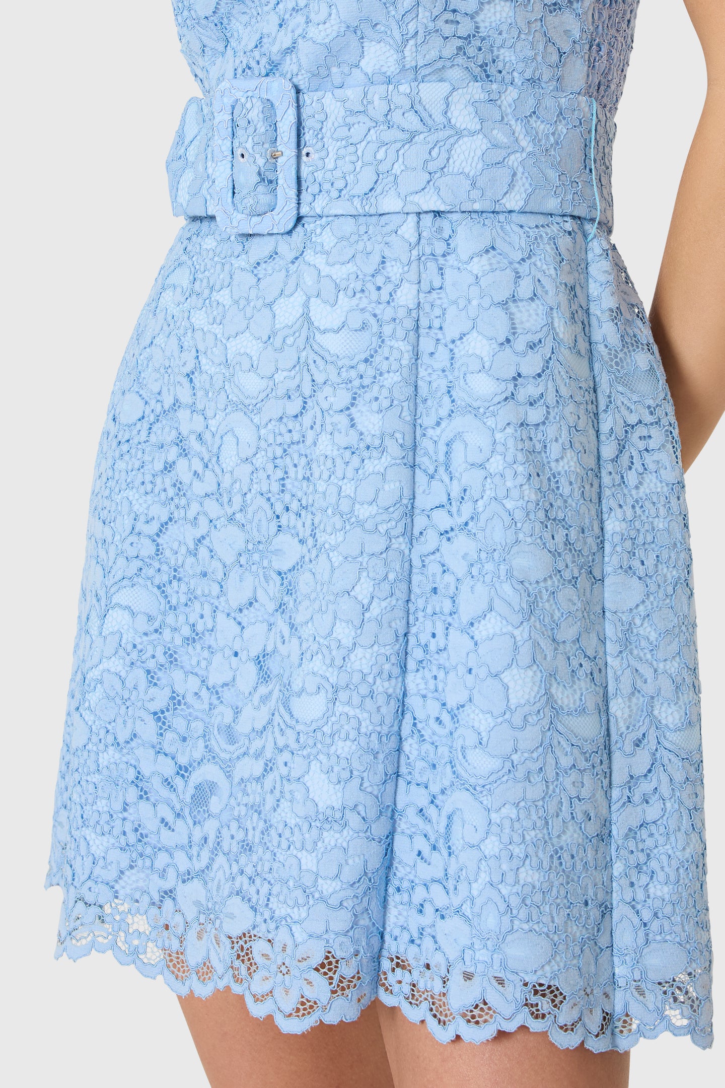 Strapless Mini Fae Dress in Baby Blue Lace | S | Amanda Uprichard Strapless Mini Fae Dress in Baby Blue Lace | S | Amanda Uprichard