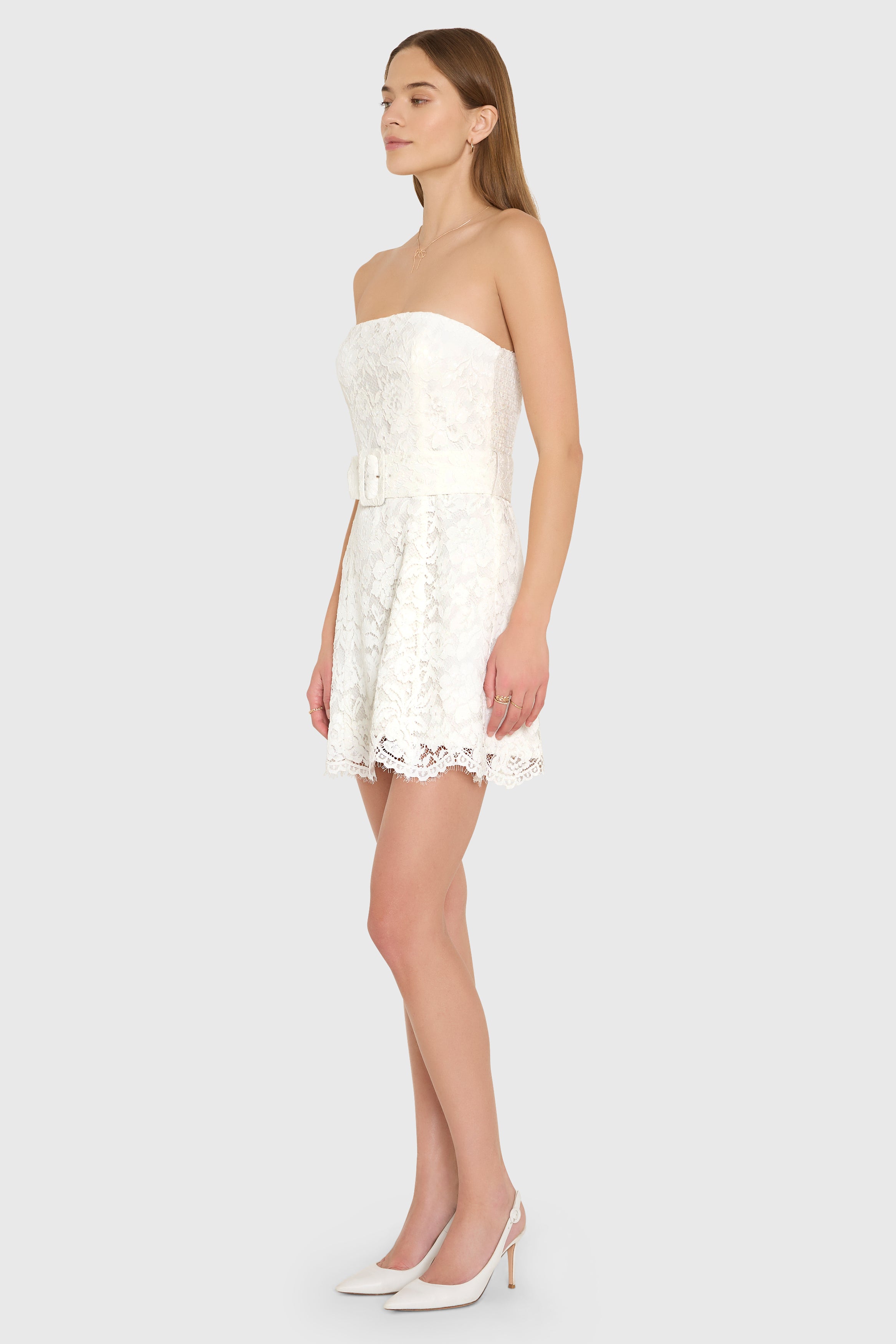Fae Dress in Ivory Lace | Lace Cocktail Dress - Amanda Uprichard Fae Dress in Ivory Lace | Lace Cocktail Dress - Amanda Uprichard