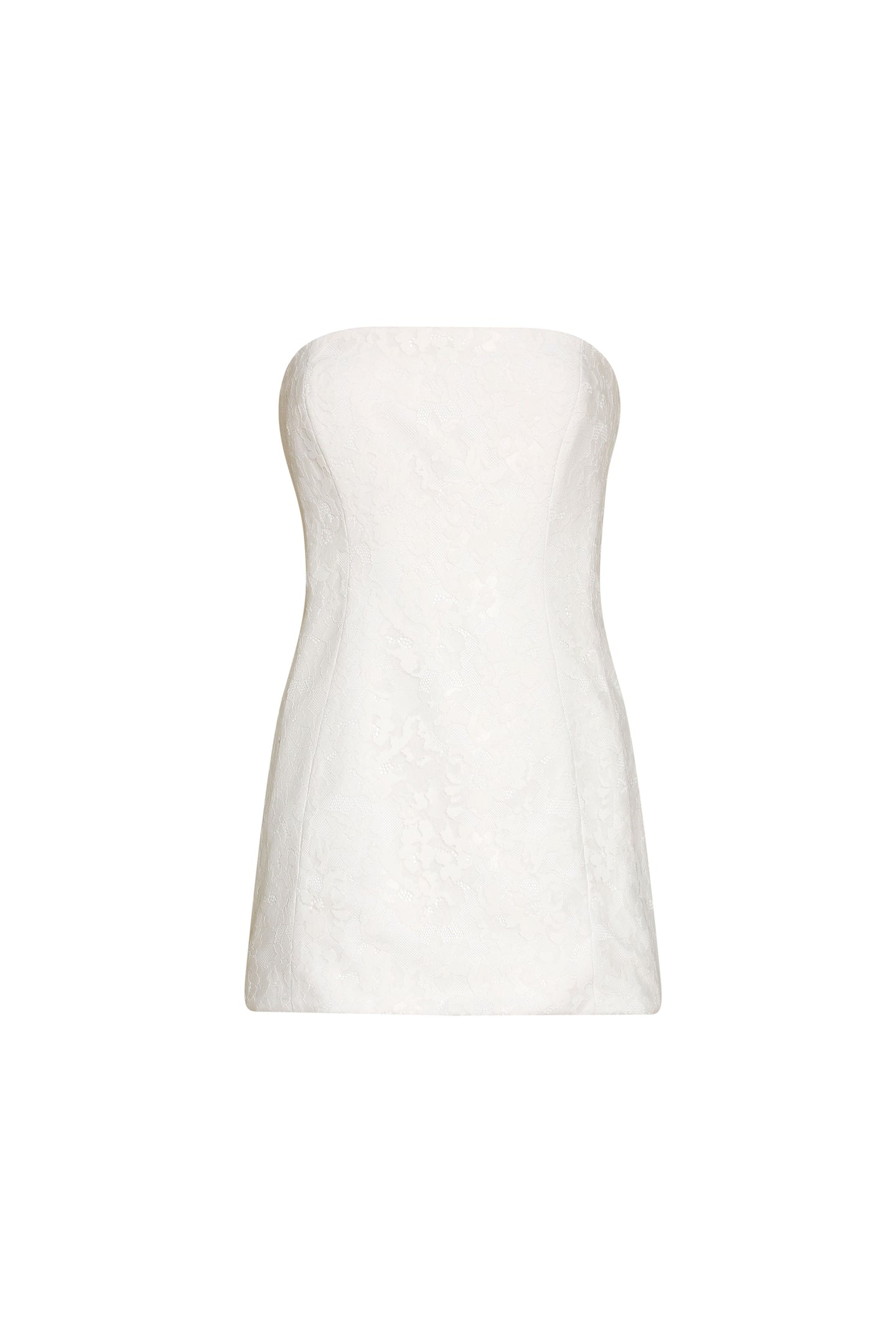 Strapless Linda Tunic in Ivory Lace | S | Amanda Uprichard Strapless Linda Tunic in Ivory Lace | S | Amanda Uprichard