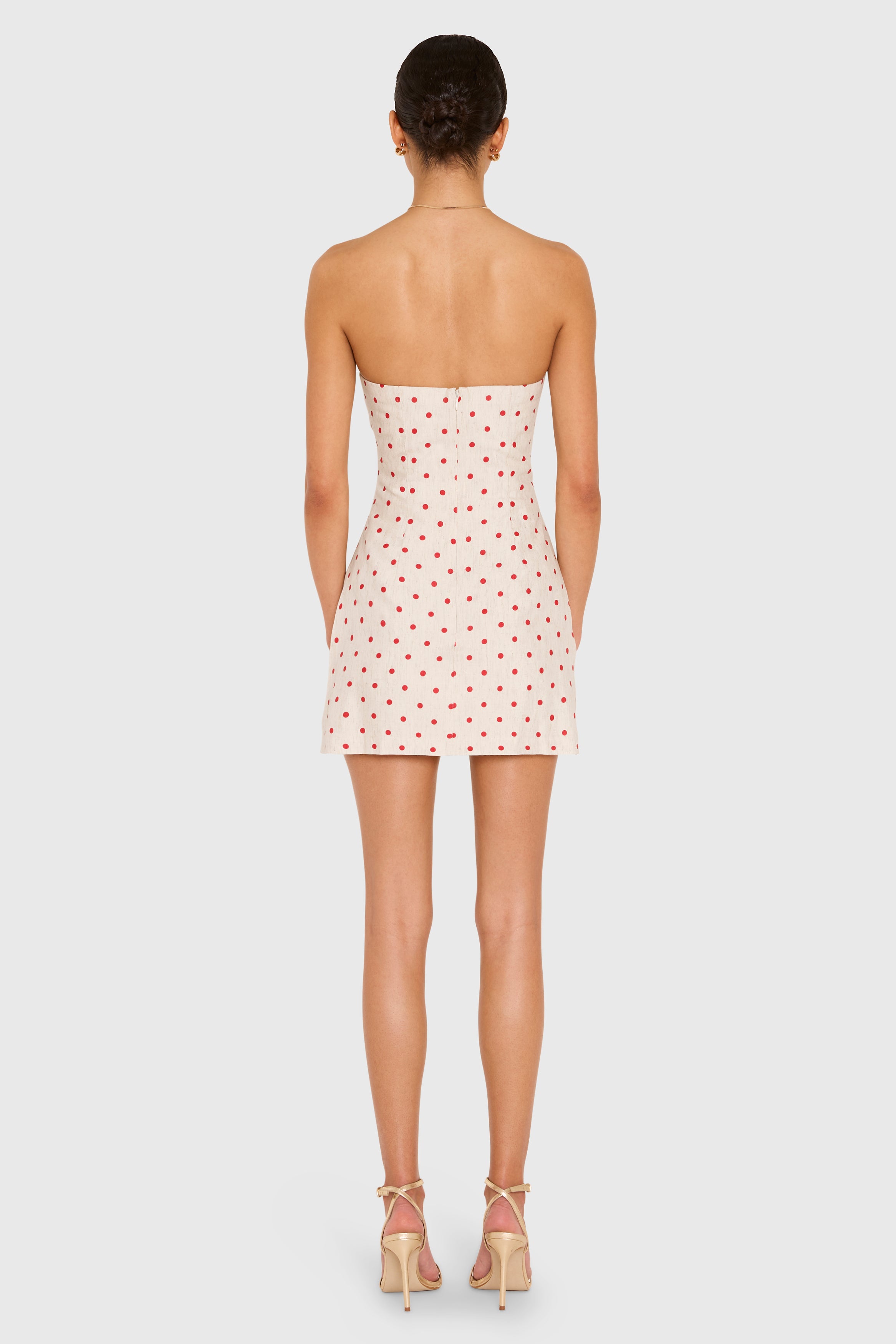 Strapless Soho Romper in Polka Dot