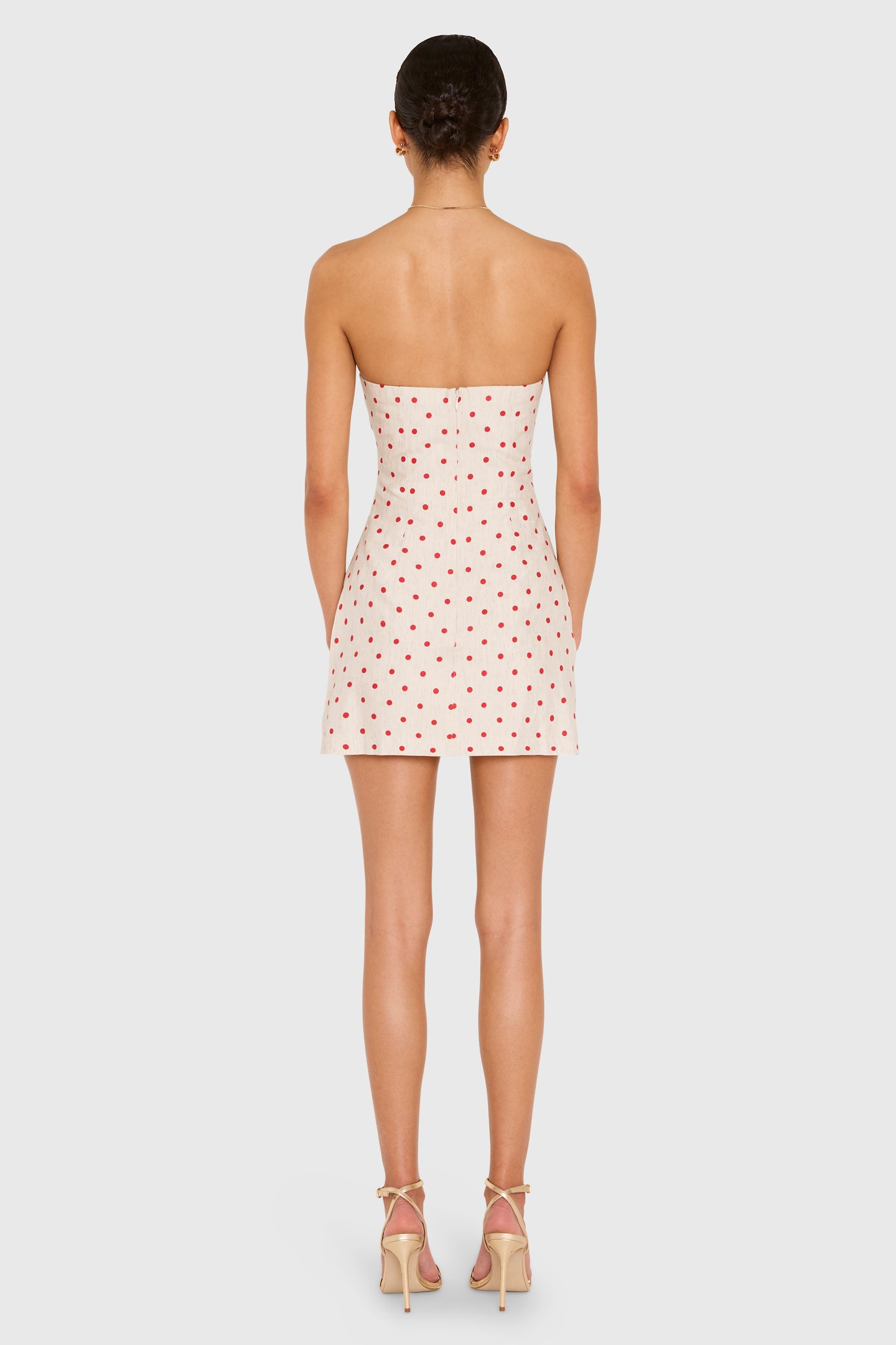 Strapless Soho Romper in Polka Dot View 3