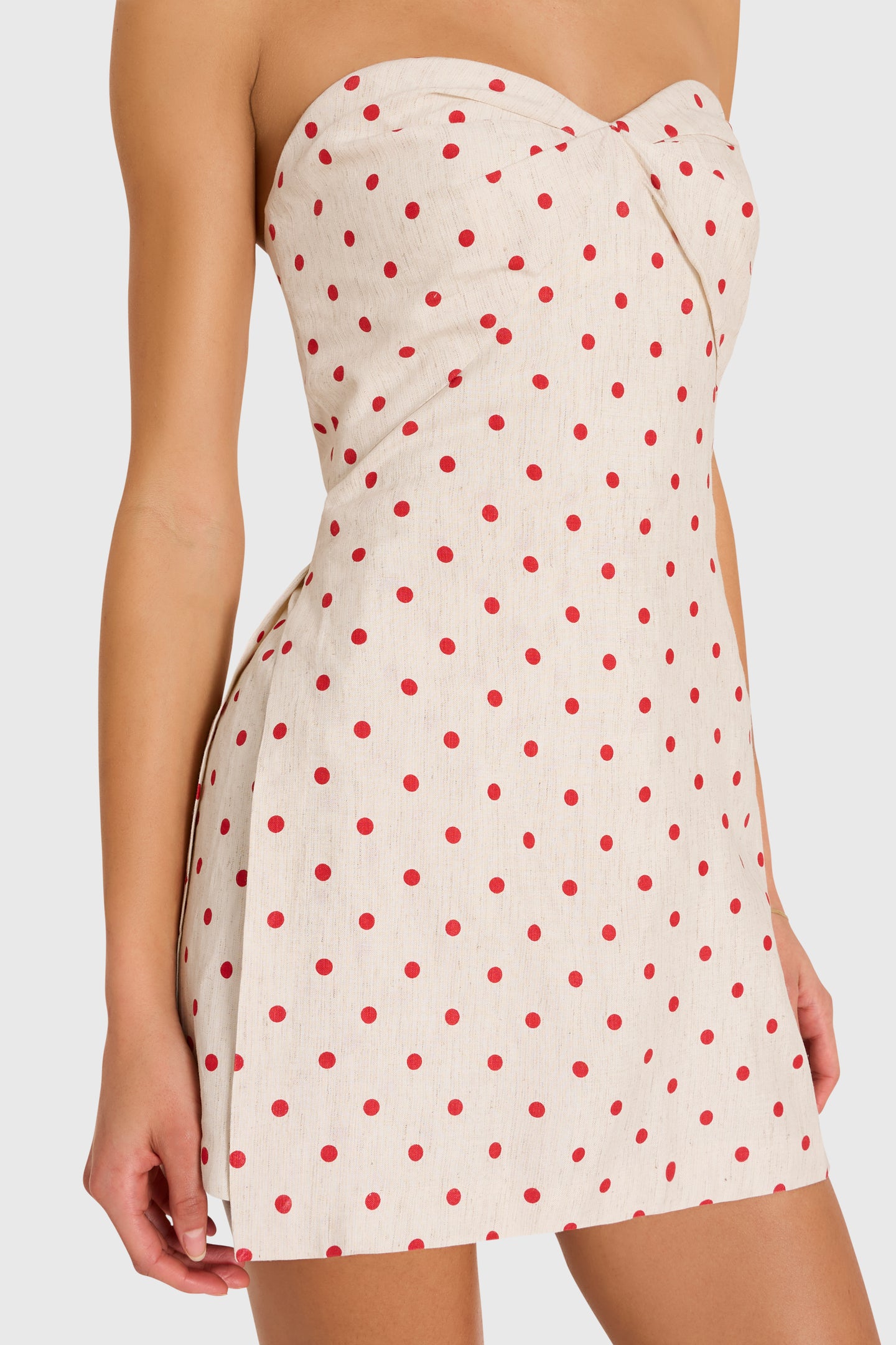 Strapless Soho Romper in Polka Dot View 4