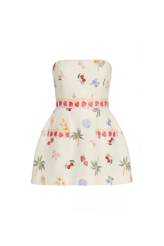 Strapless Bethany Romper in Boardwalk view 1