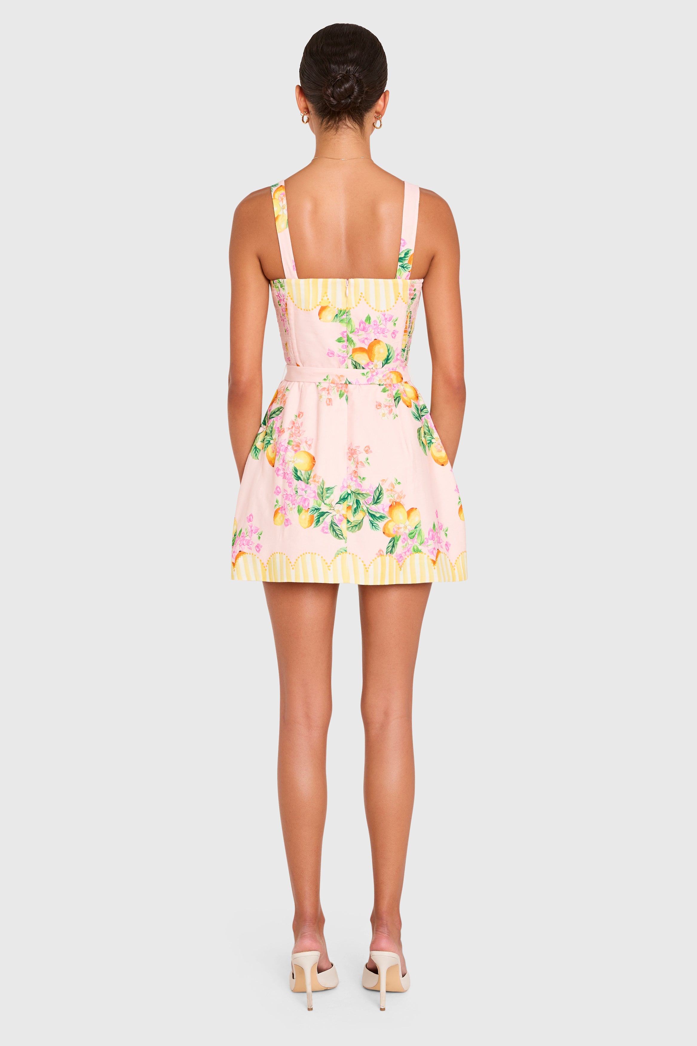 Judie Rizzitello Judie Romper in Limoncello | Dressy Mini Romper - Amanda Uprichard