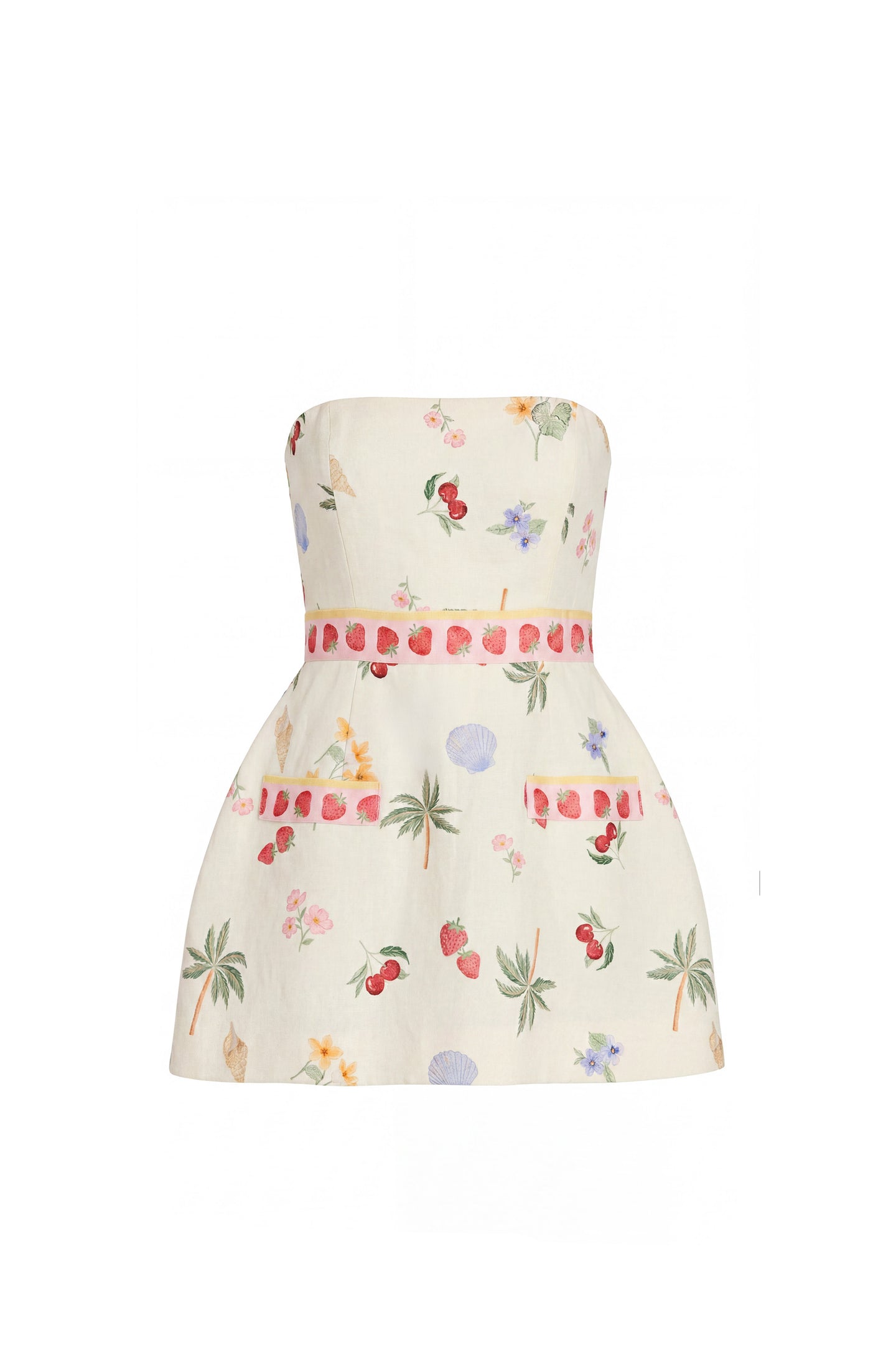 Strapless Bethany Romper in Boardwalk View 5