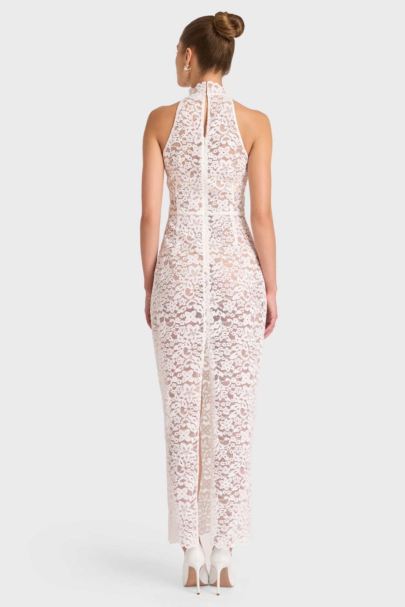 dress ly Sleeveless Maxi Brynley in White Lace | S