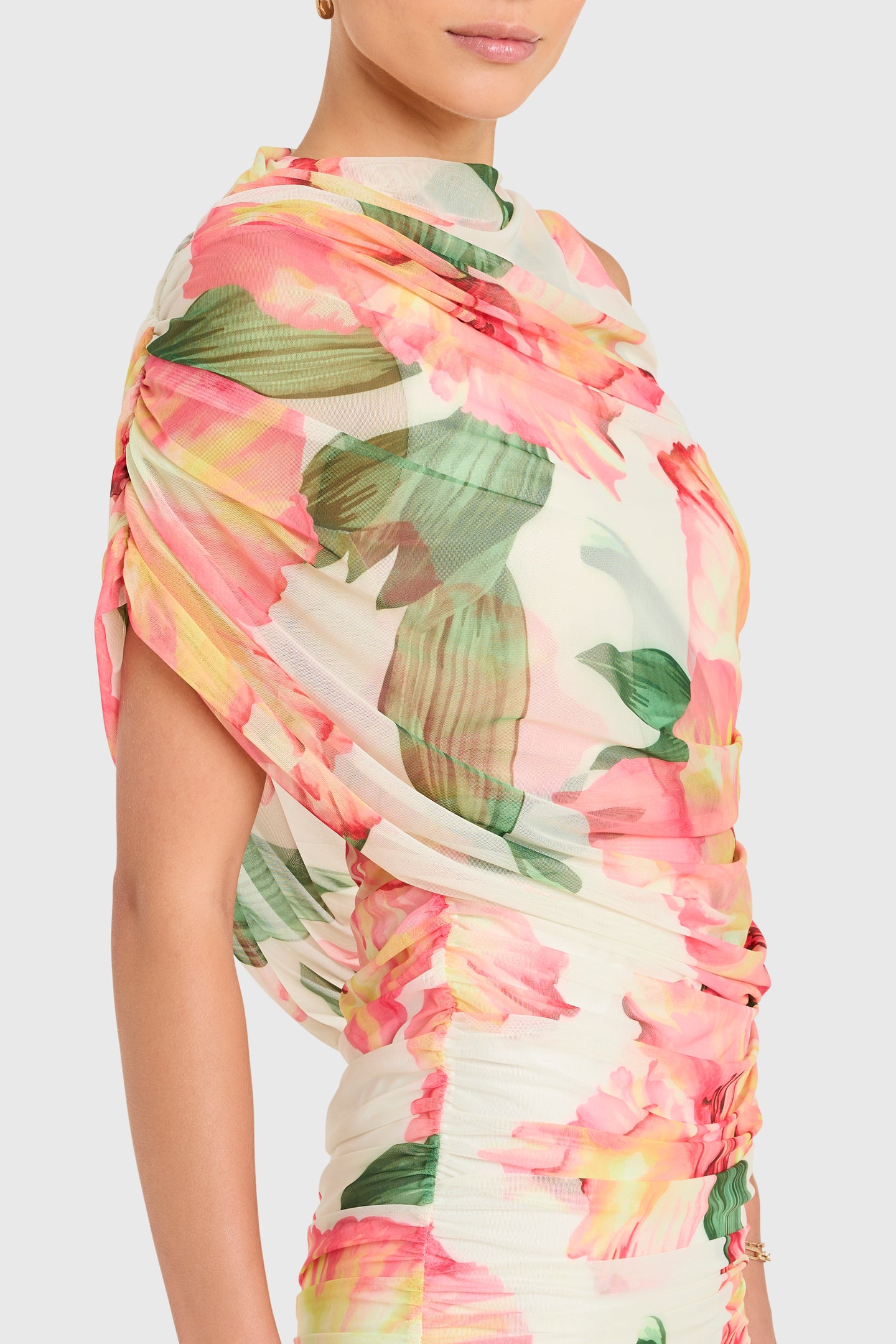 Marcelle Dress in Hibiscus View 4