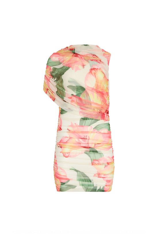 Marcelle Dress in Hibiscus view 1