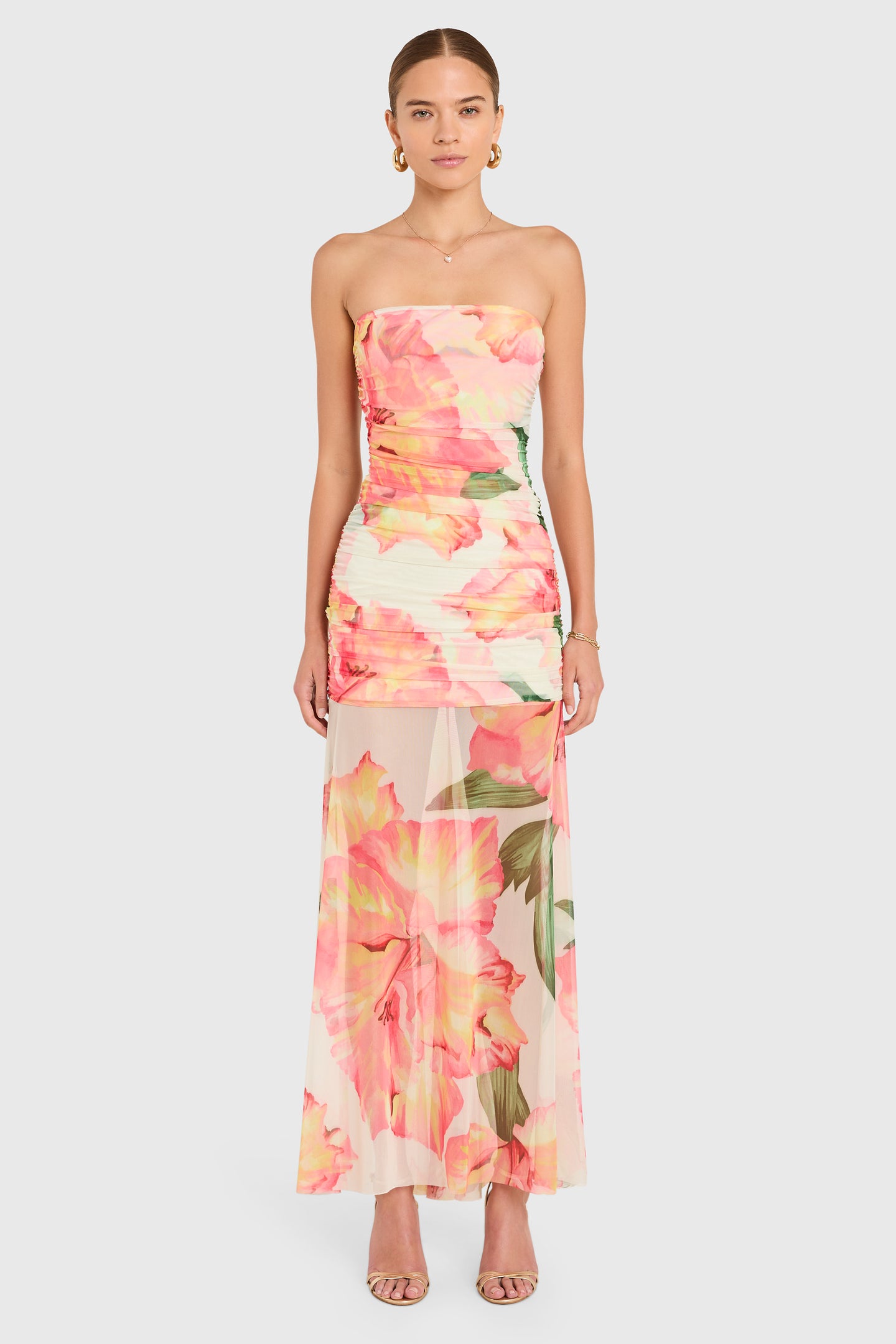 hibiscus dress maxi Sadie Maxi Dress Green Hibiscus Jacquard XL / Green