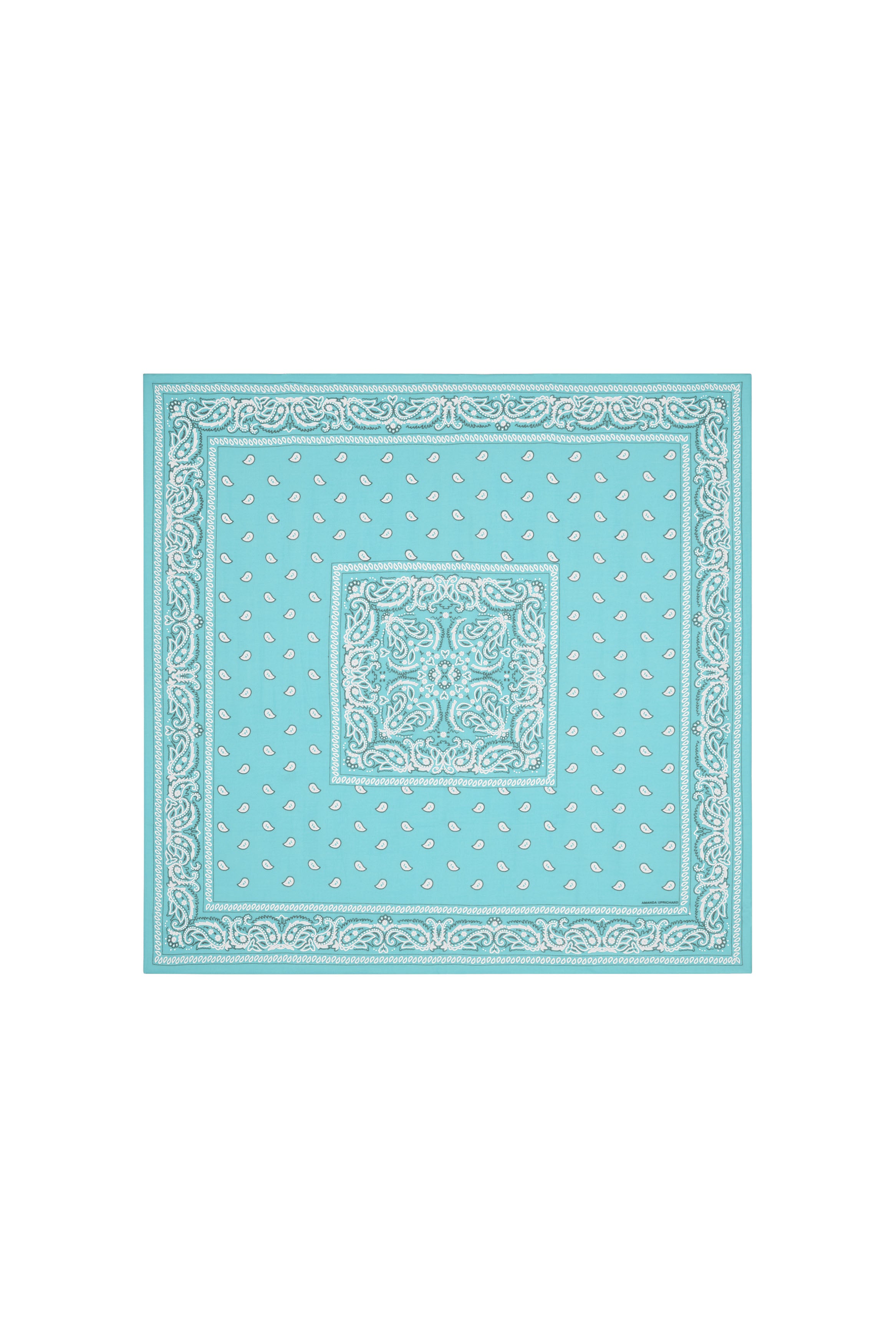 Amanda Uprichard XL Bandana Scarf in Baby Blue. 
