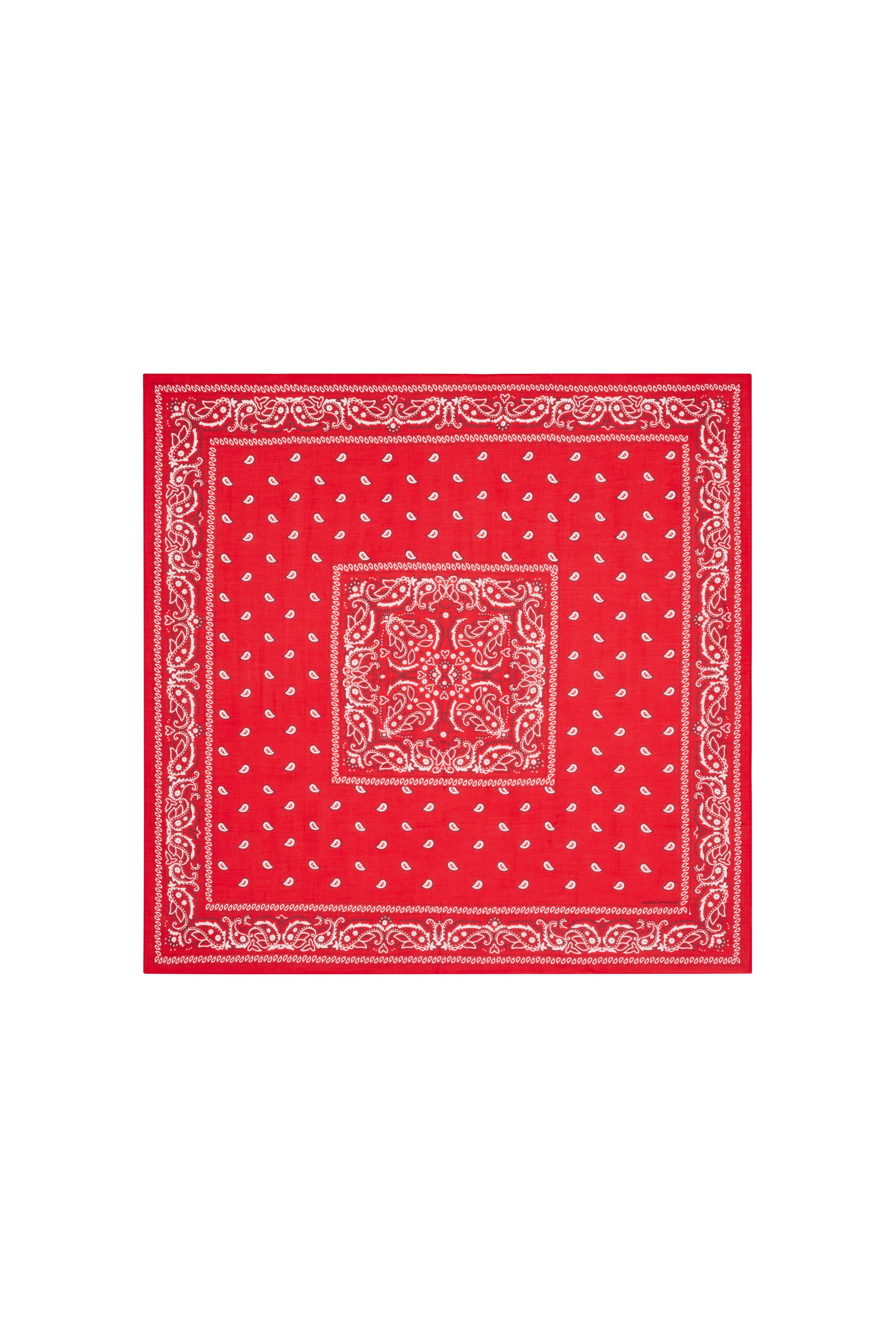 Amanda Uprichard XL Bandana Scarf in Red. 