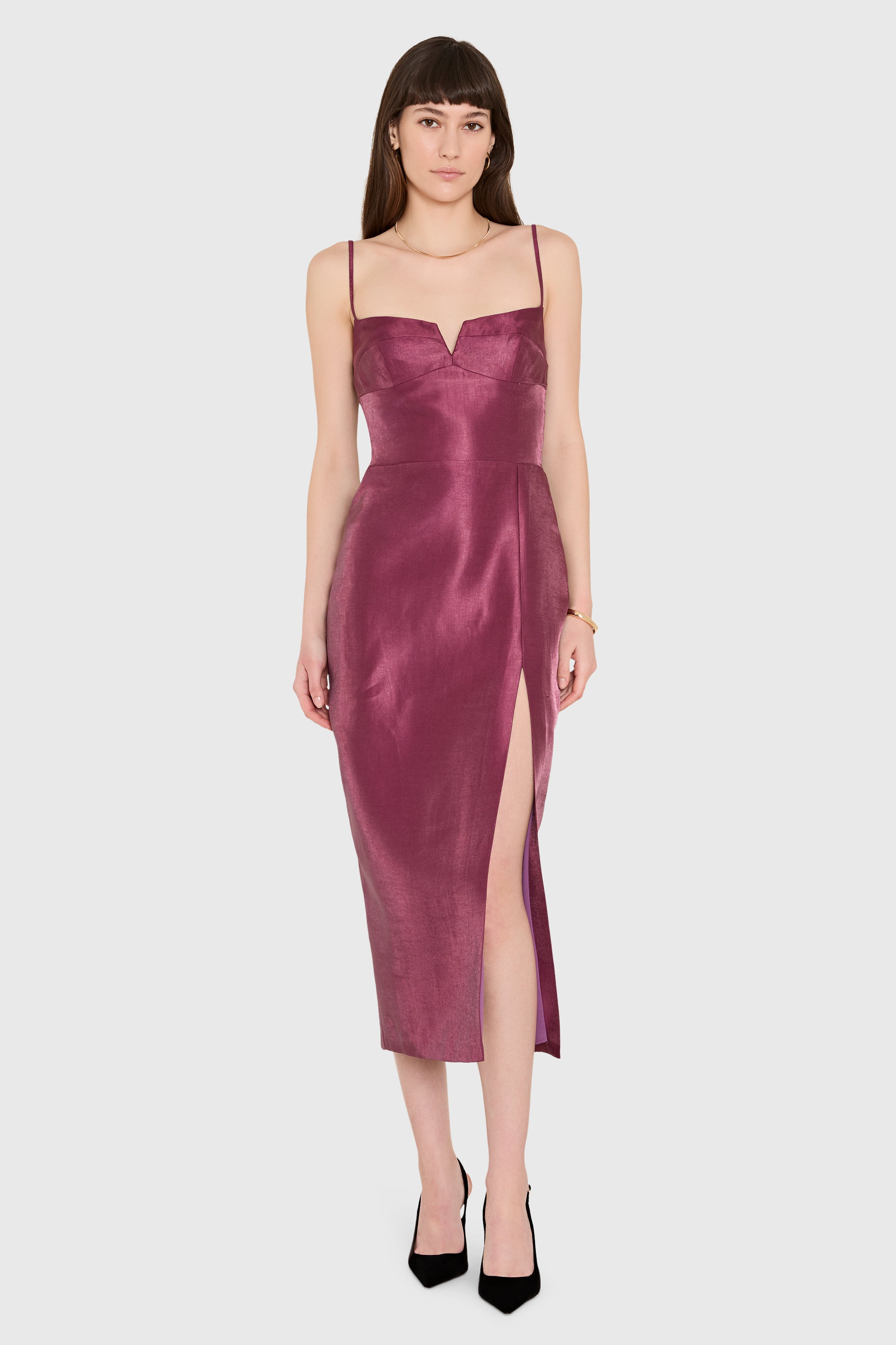 Lyra Midi Dress in Mercury view 5