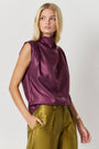 Sleeveless Fabienne Top in Mercury View 2