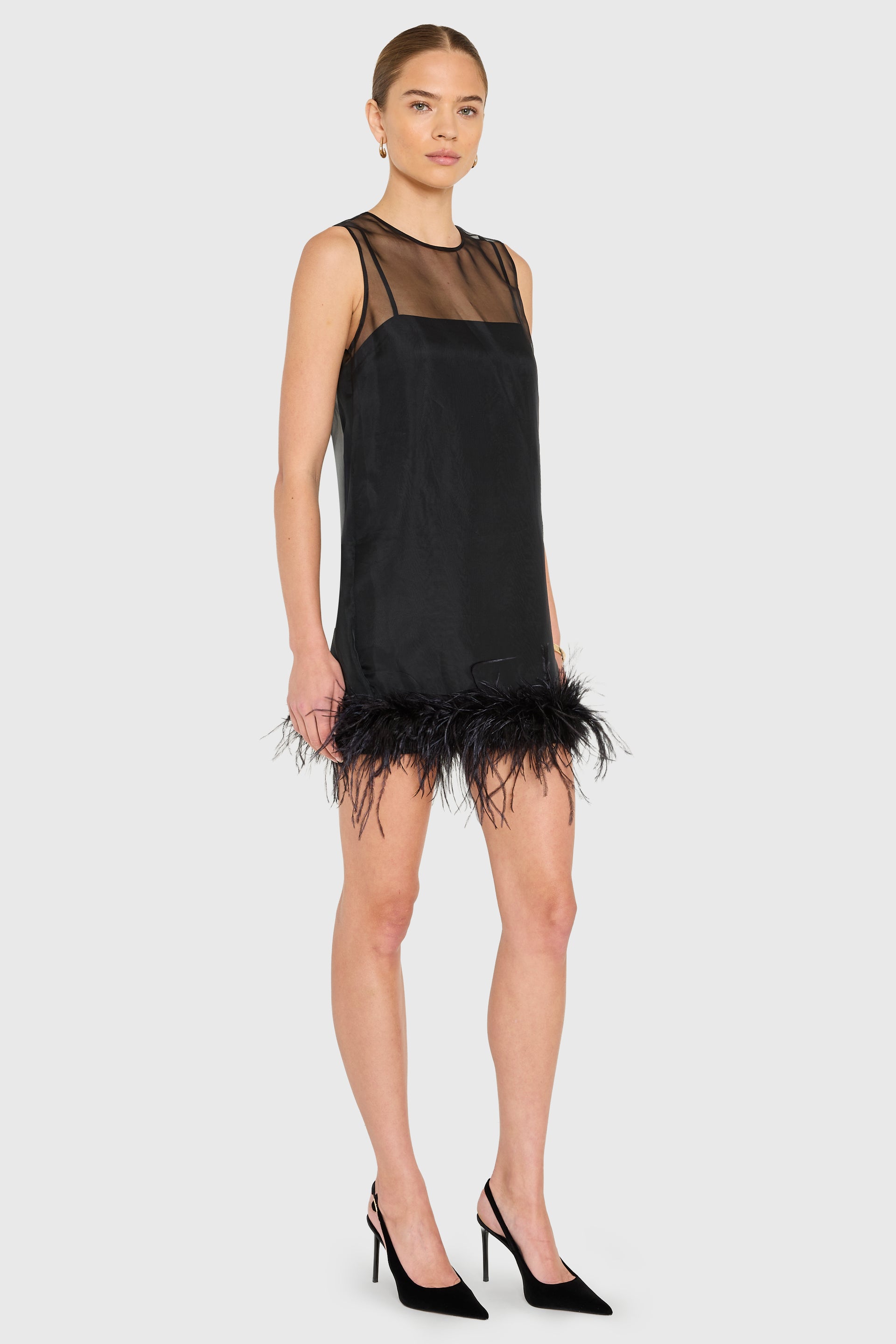 amanda uprichard mini dress Minnie in Black | Party Cocktail Dress catching silhouette. Size:3 Toddler Ivory Pearl Beaded Tulle 1125