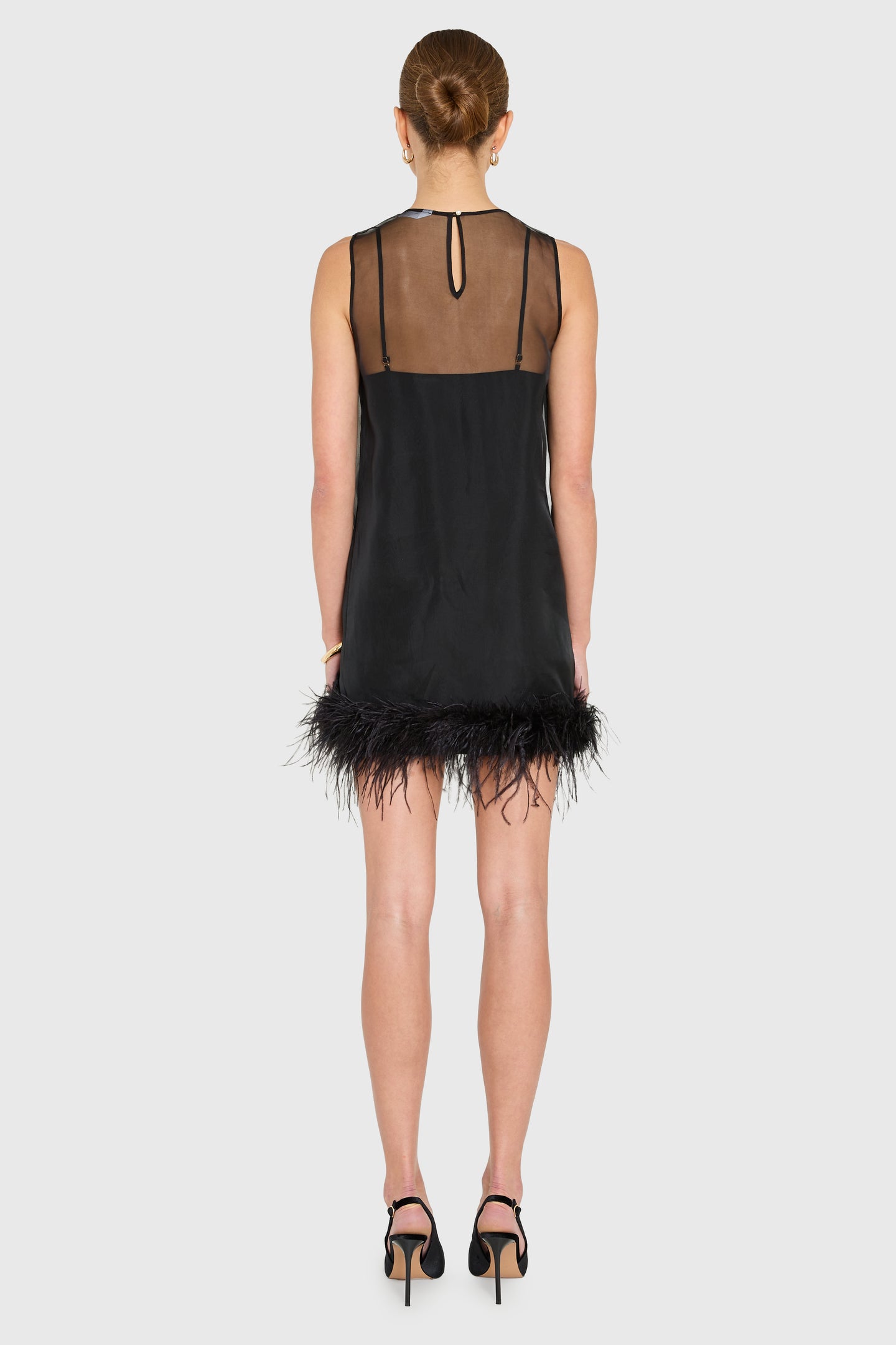 amanda uprichard black mini dress Sleeveless Mini Stacey Dress in Black | L
