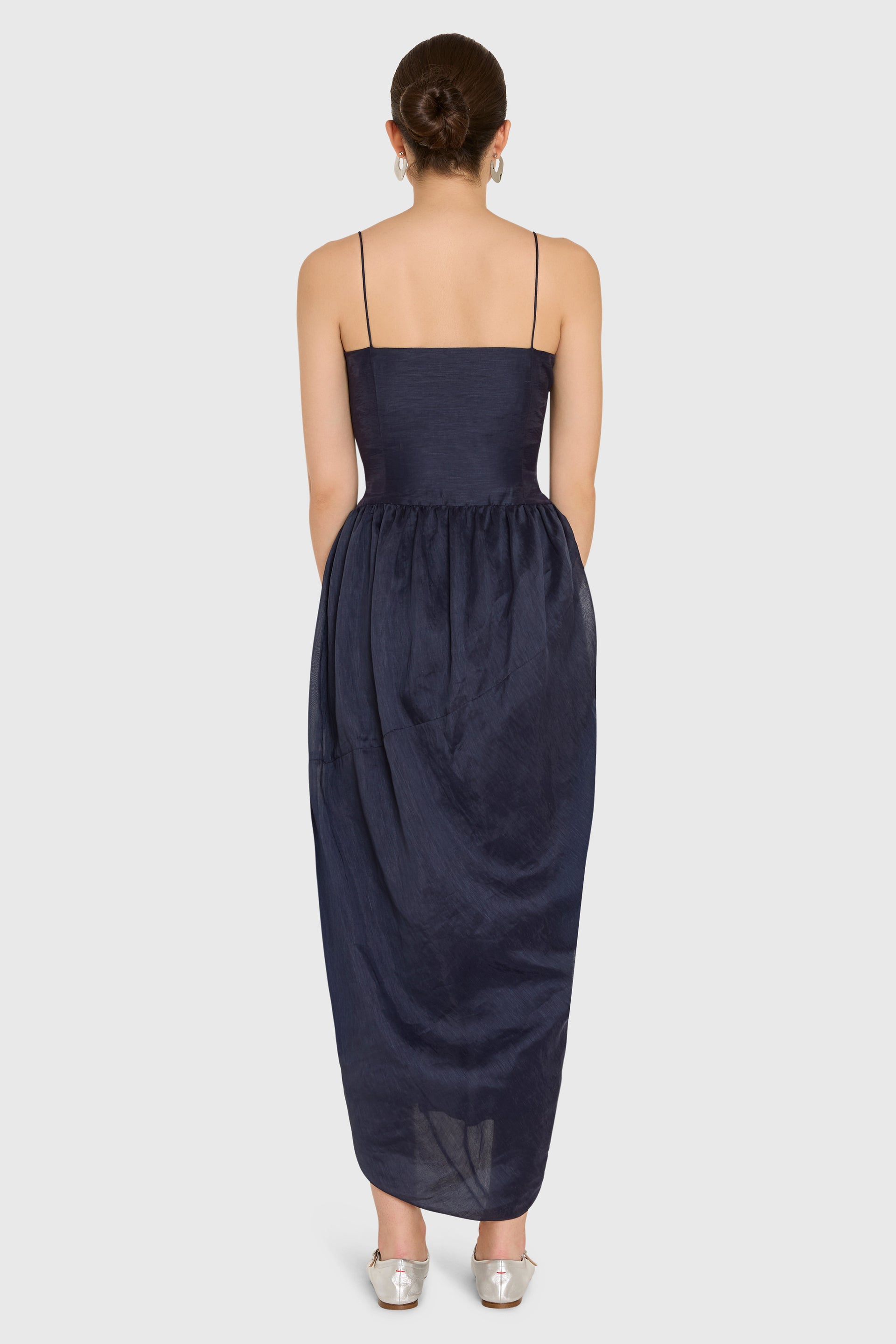 navy blue summer dress Amanda Uprichard Castello Midi in parentId:767864 If you hesitate between MOTF PREMIUM PLUS SIZE Color:Colorful