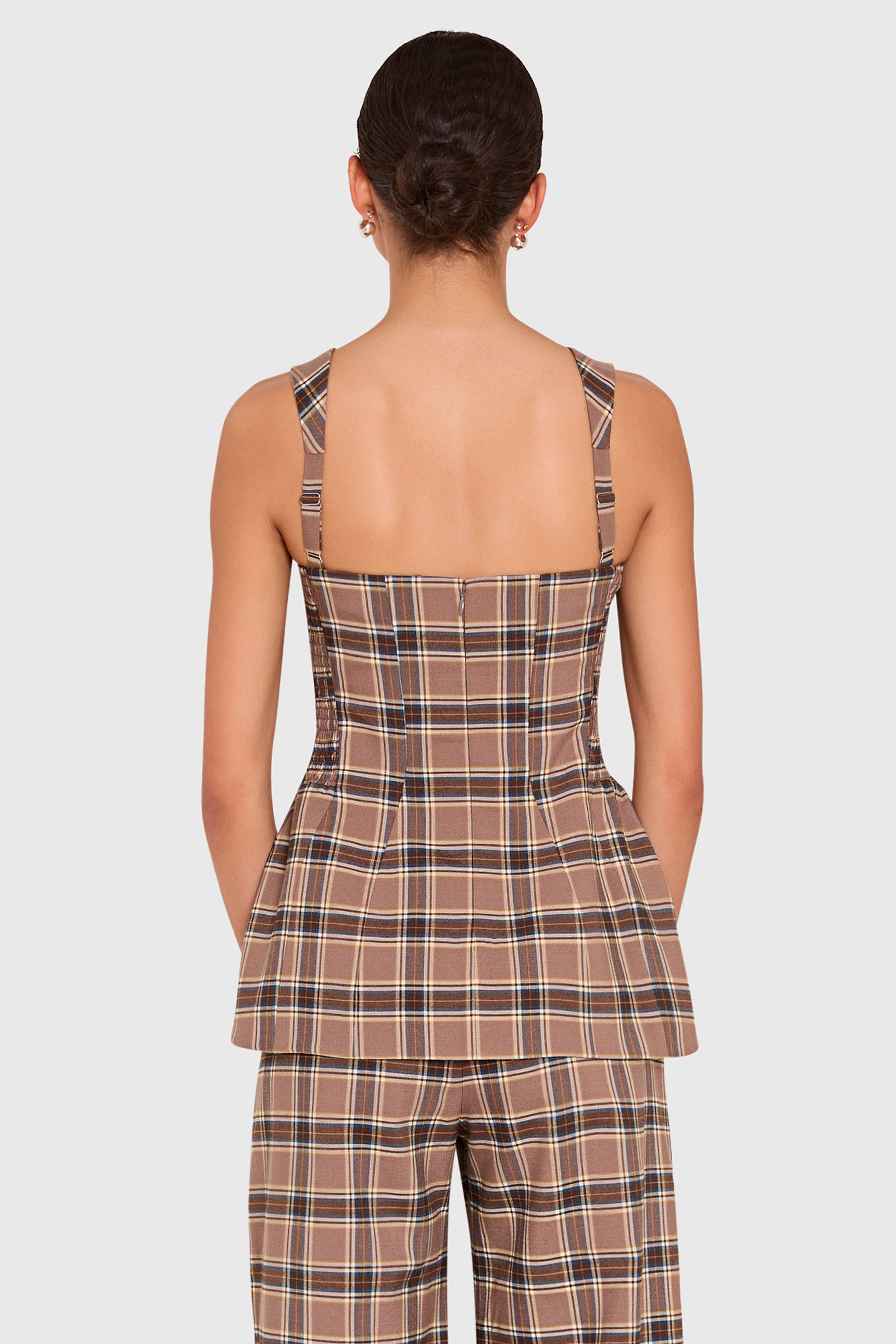 Andreina Top in Academy Plaid view 3