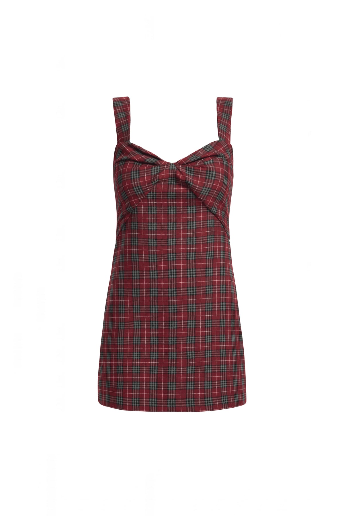 Amanda Uprichard Soho Romper in Bedford Plaid - shown on invisible mannequin