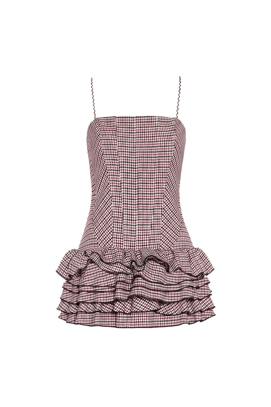Laureline Romper in Cambridge Plaid view 1