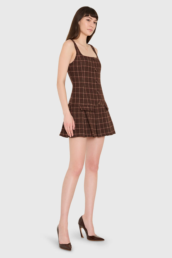 Amanda Uprichard Courtney Dress in Elson Plaid - side view