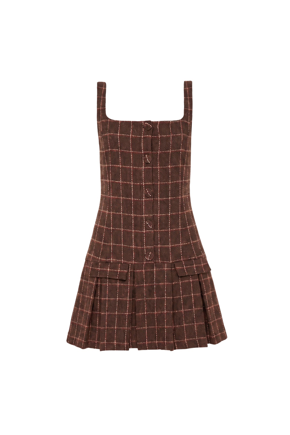 Amanda Uprichard Courtney Dress in Elson Plaid - shown on invisible mannequin