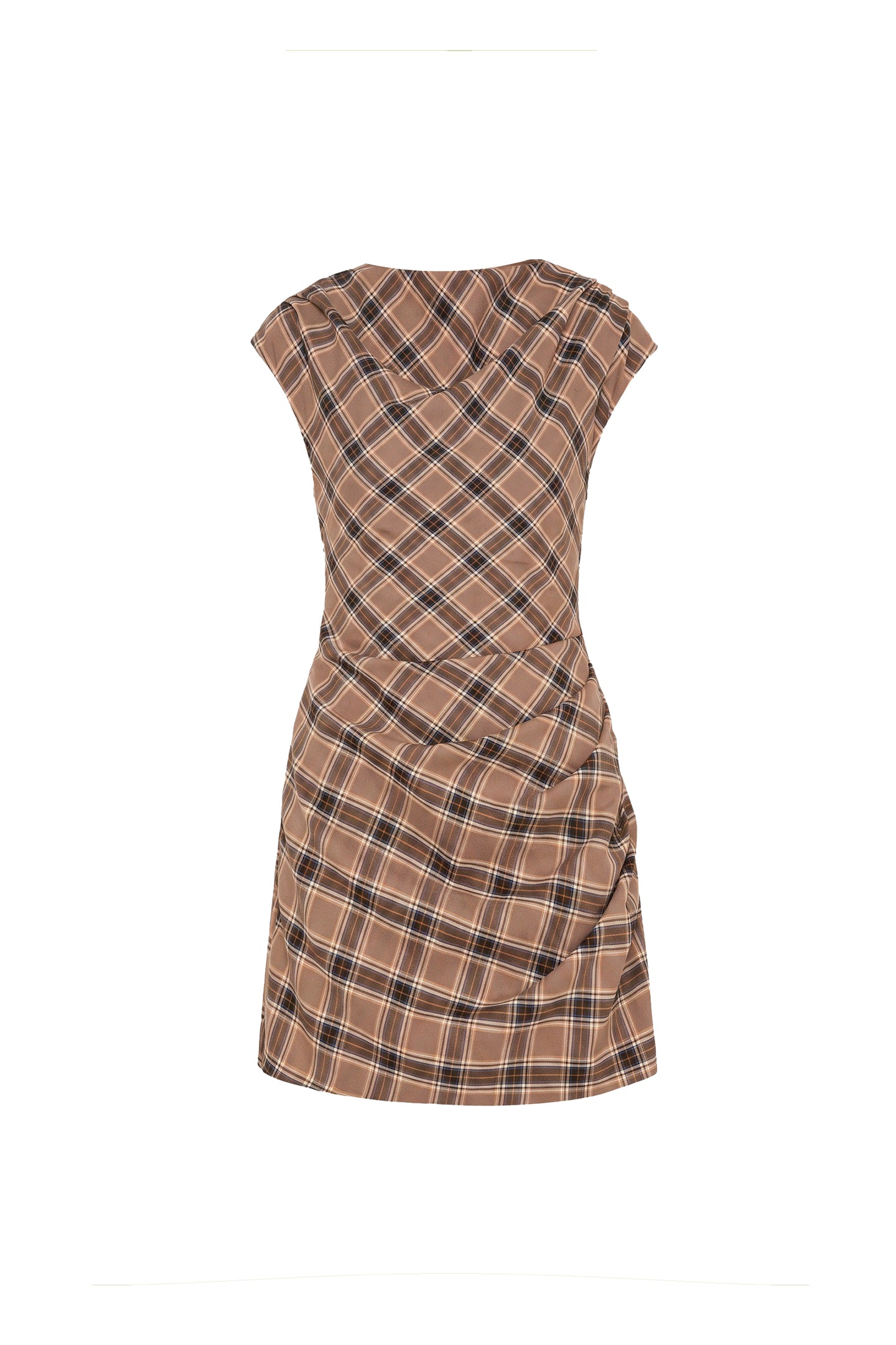 Amanda Uprichard Dalancey Dress in Academy Plaid - shown on invisible mannequin