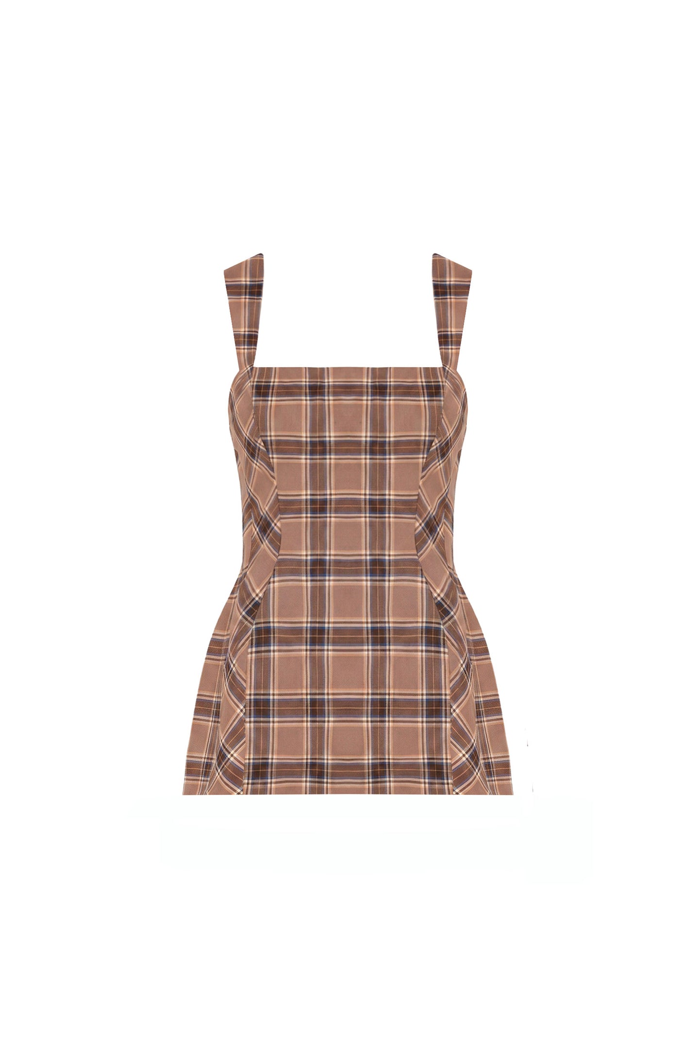 Amanda Uprichard Andreina Top in Academy Plaid - shown on invisible mannequin