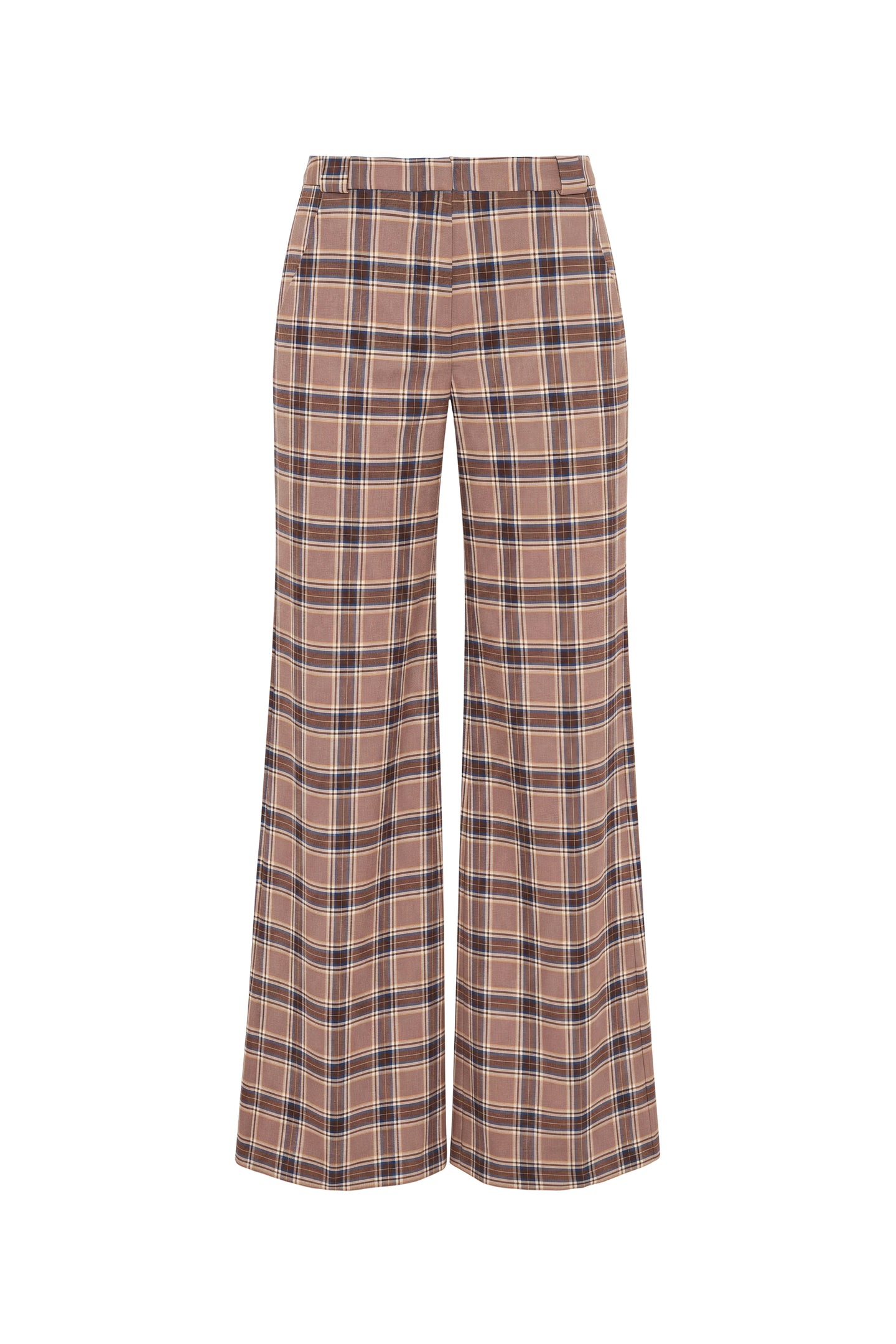 Amanda Uprichard Saddler Pants in Academy Plaid - shown on invisible mannequin