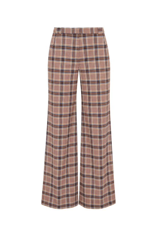 Amanda Uprichard Saddler Pants in Academy Plaid - shown on invisible mannequin