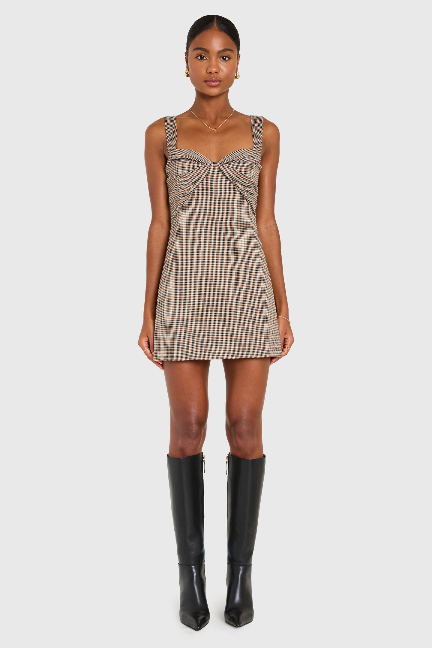 Soho Romper in Plaid View 1