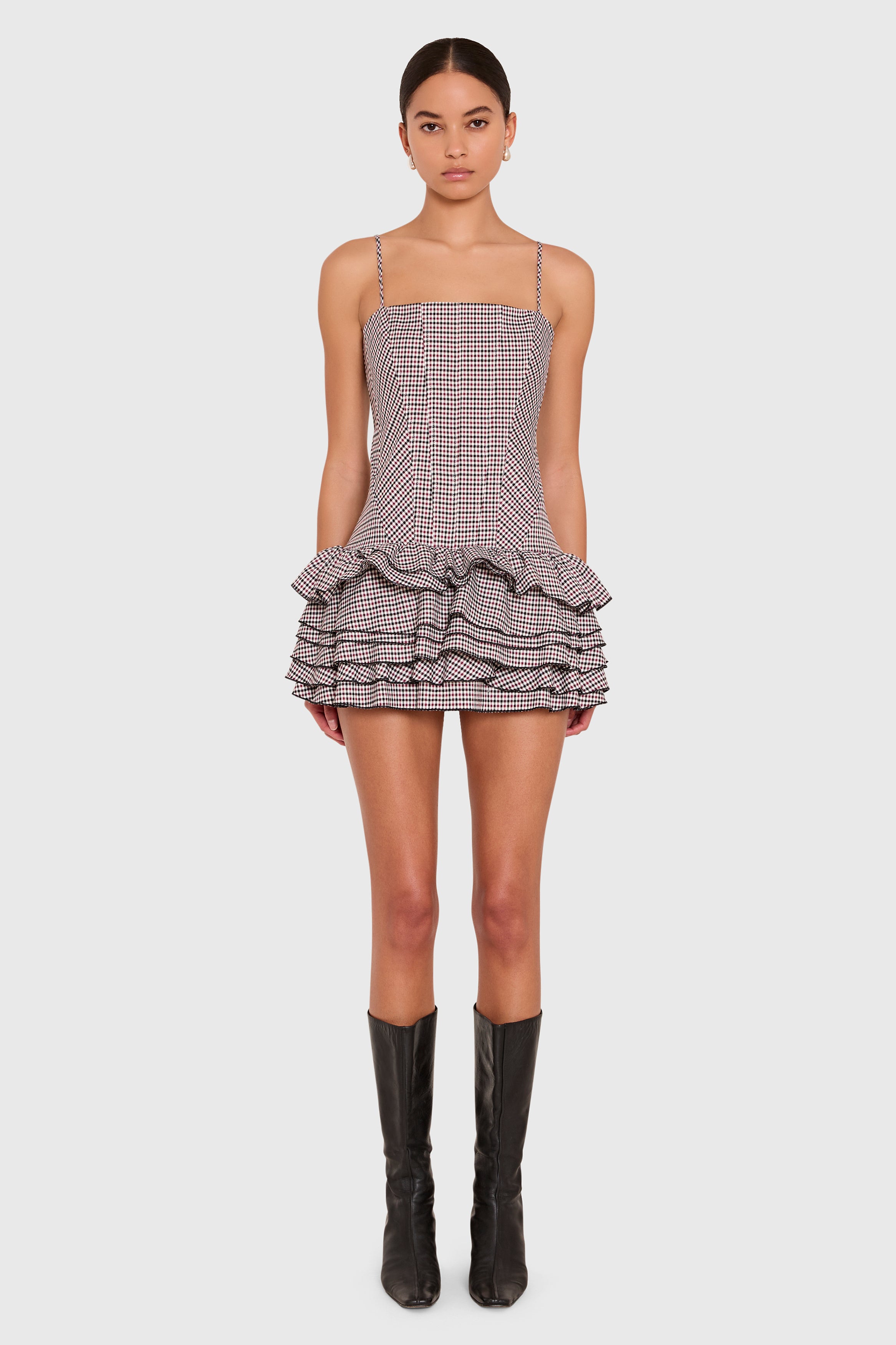 Laureline Romper in Cambridge Plaid view 1
