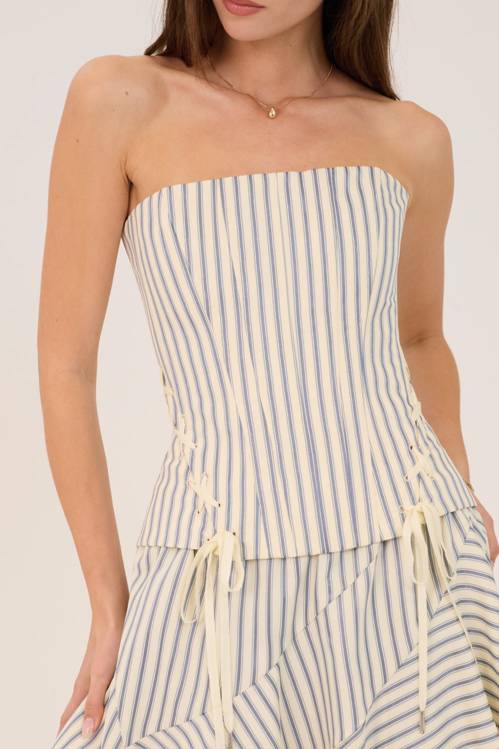 Hathaway Top in Oxford Stripe View 6