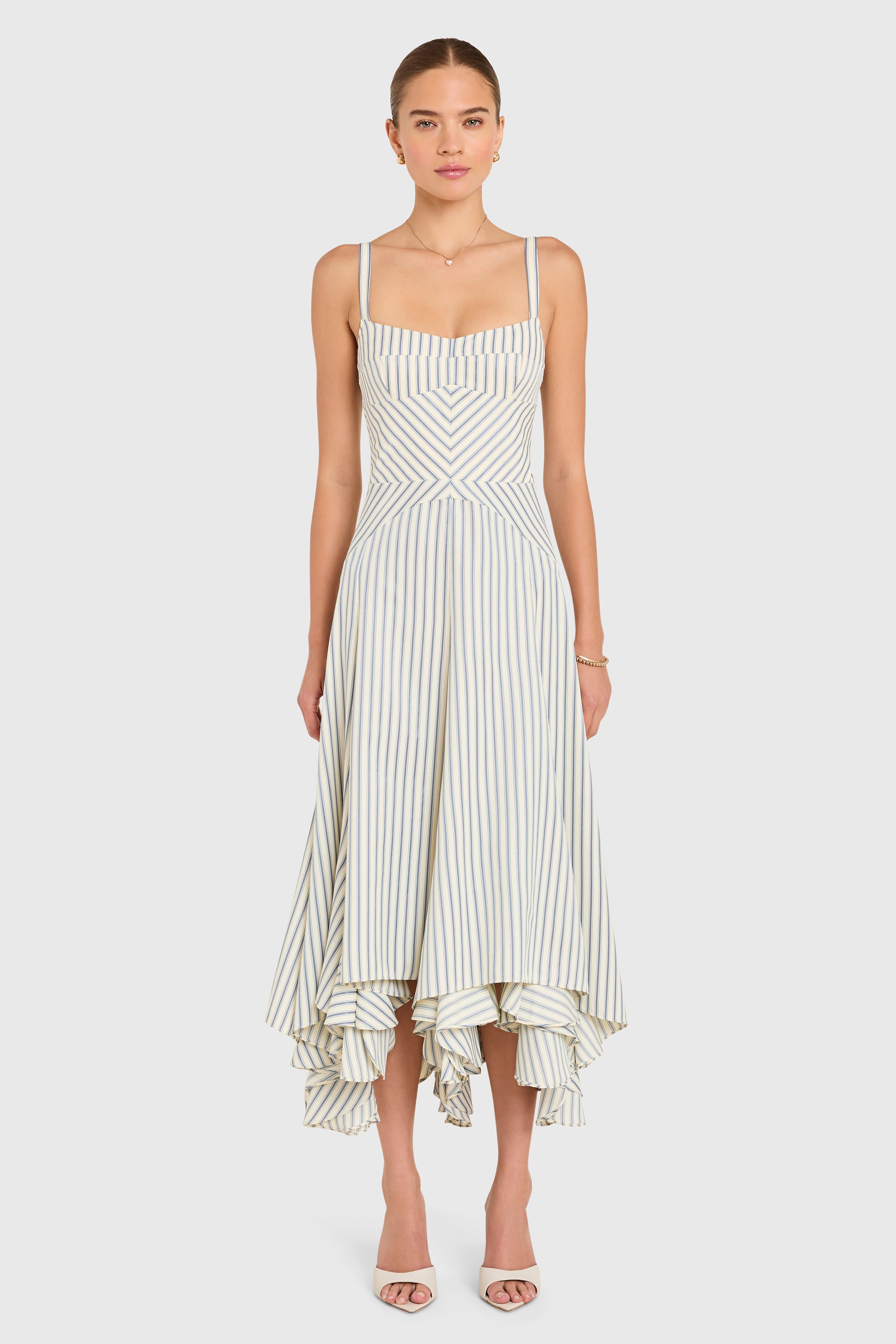 Monterey Dress in Oxford Stripe